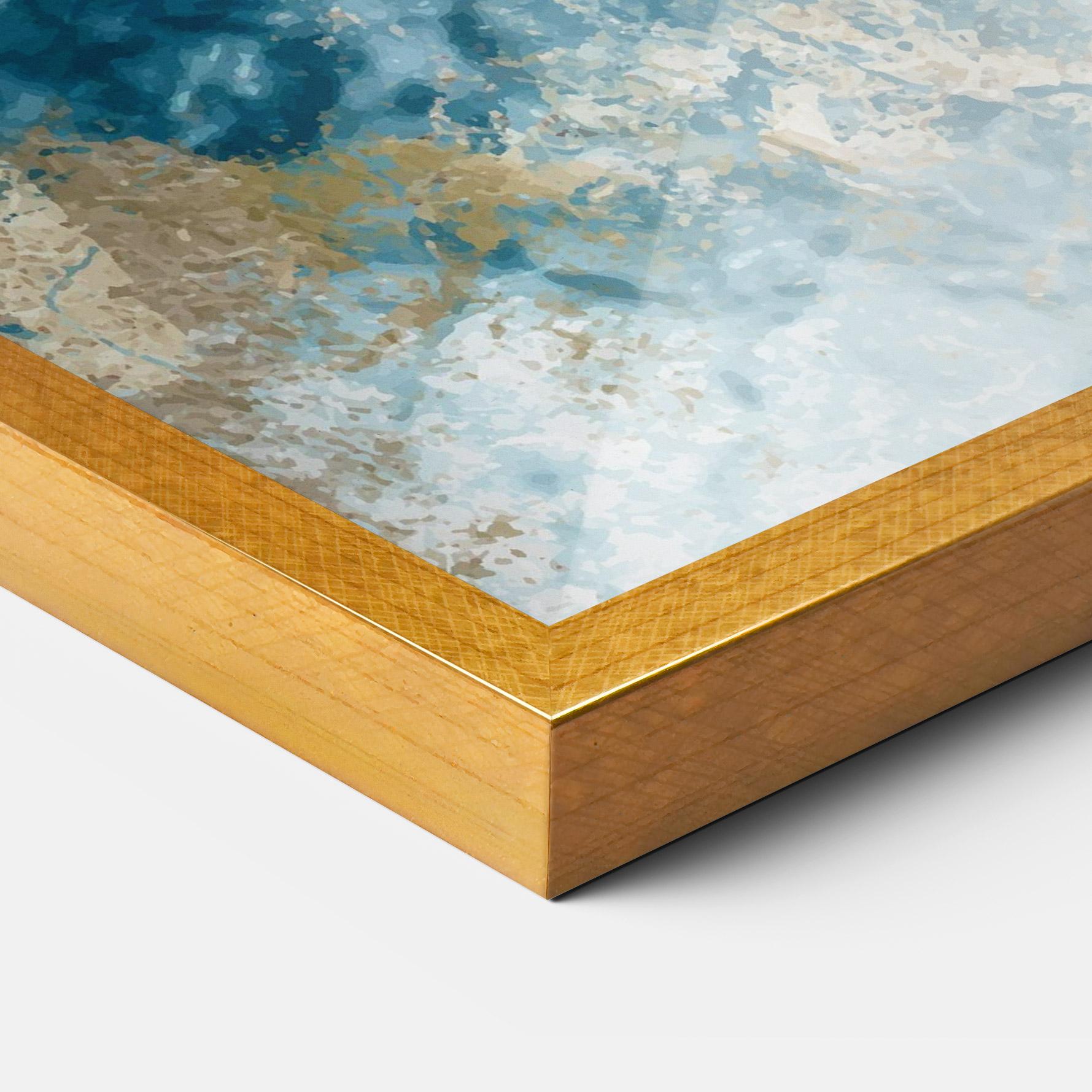 Poster Înrămat Blue Water Marble mockup 3