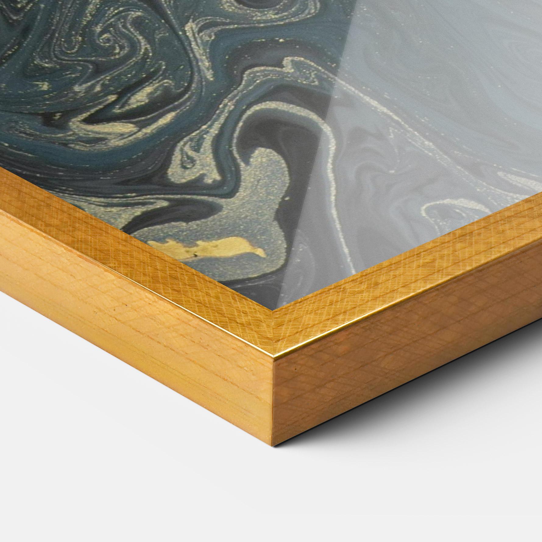 Poster Înrămat Dark Blue Marble mockup 3