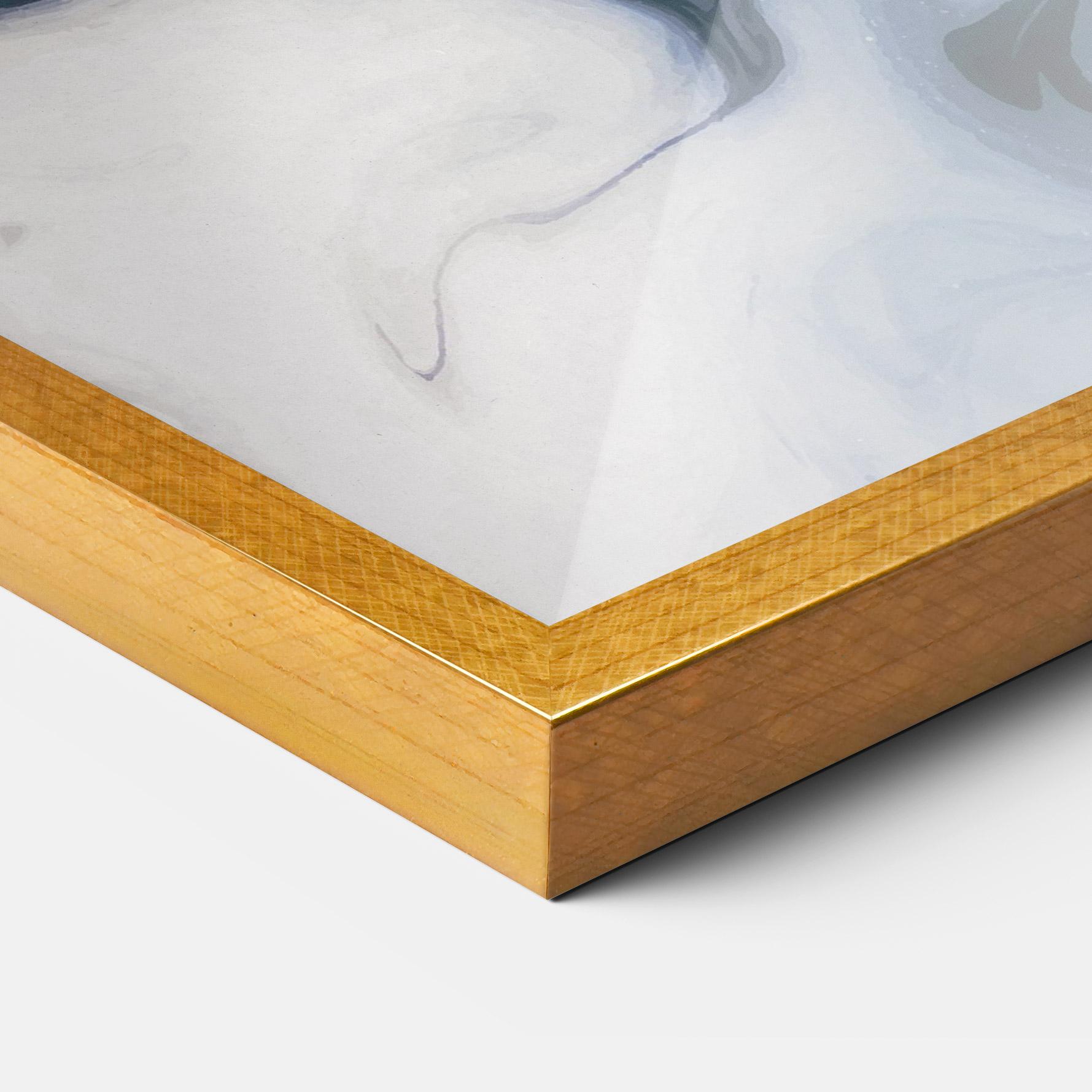 Poster Înrămat Dark Blue With White mockup 3