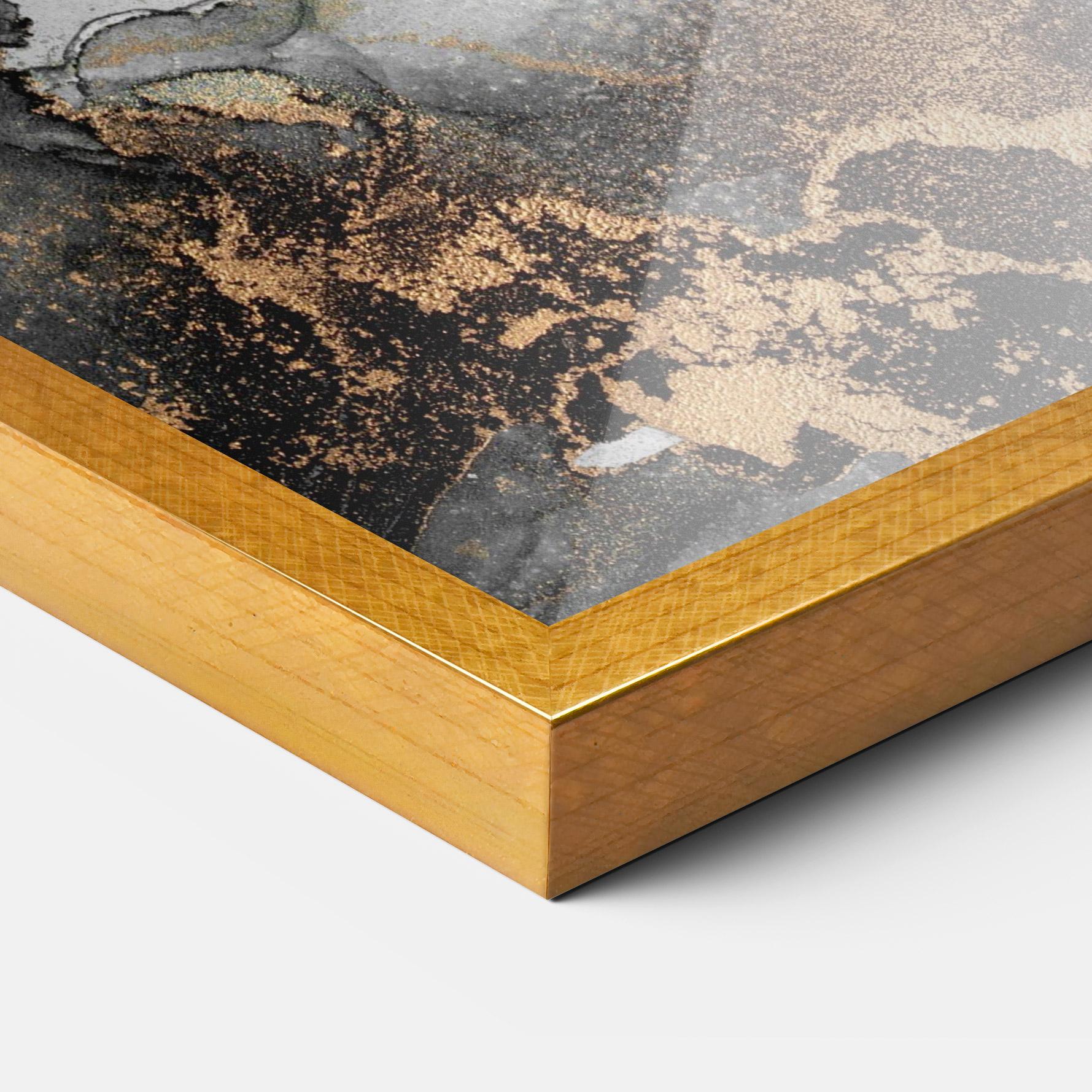 Poster Înrămat Grey Gold Marble mockup 3