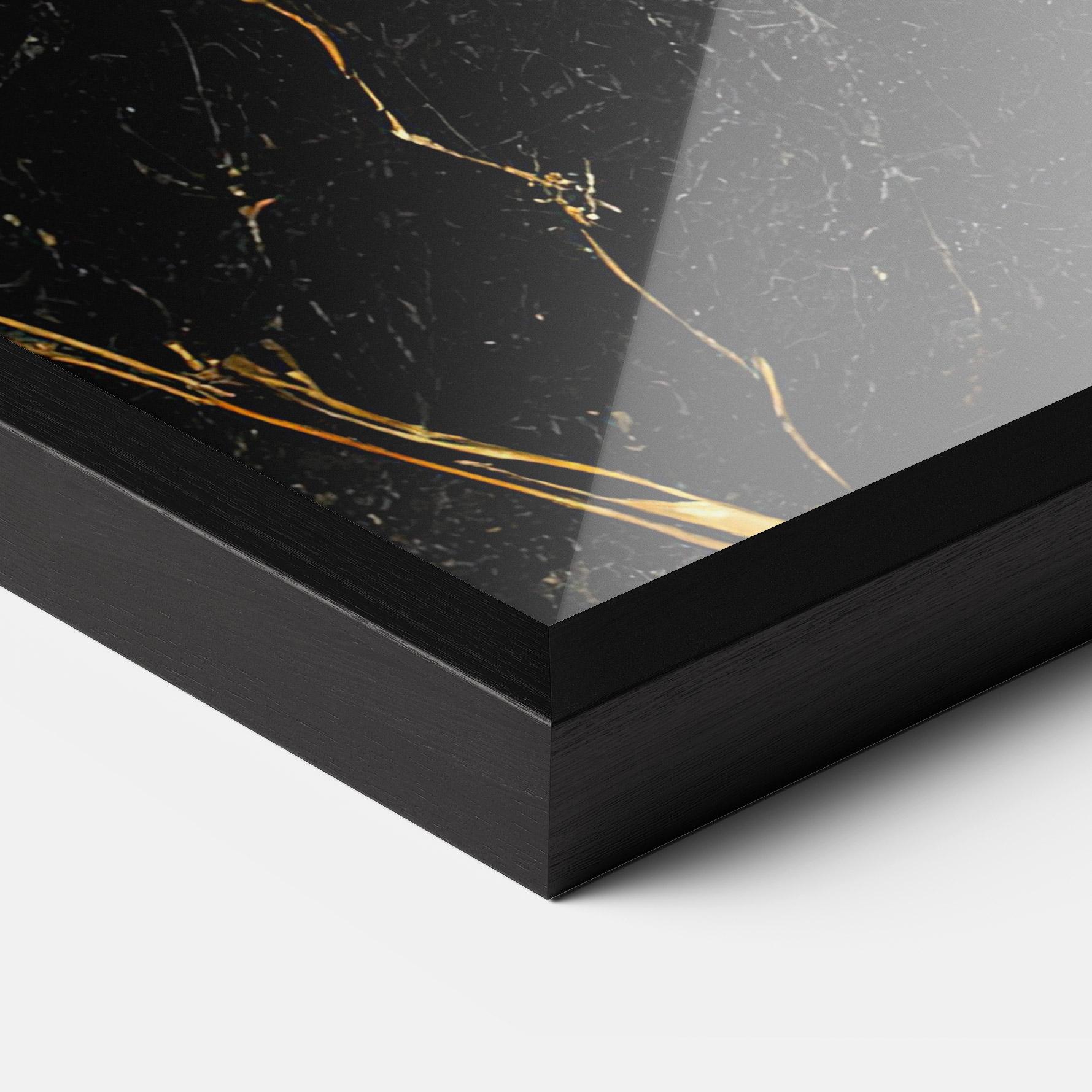 Poster Înrămat Black Square Marble mockup 3