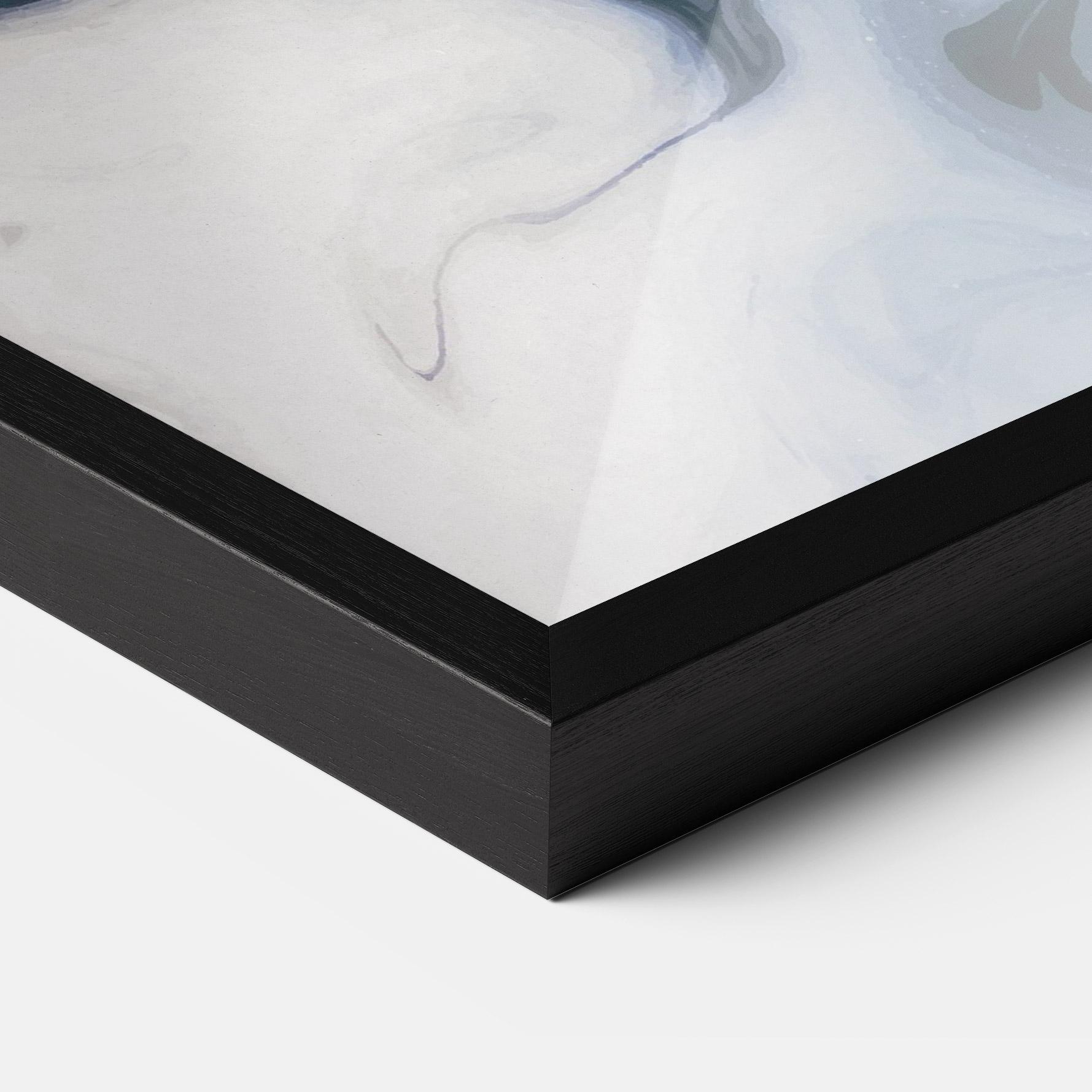 Poster Înrămat Dark Blue With White mockup 3