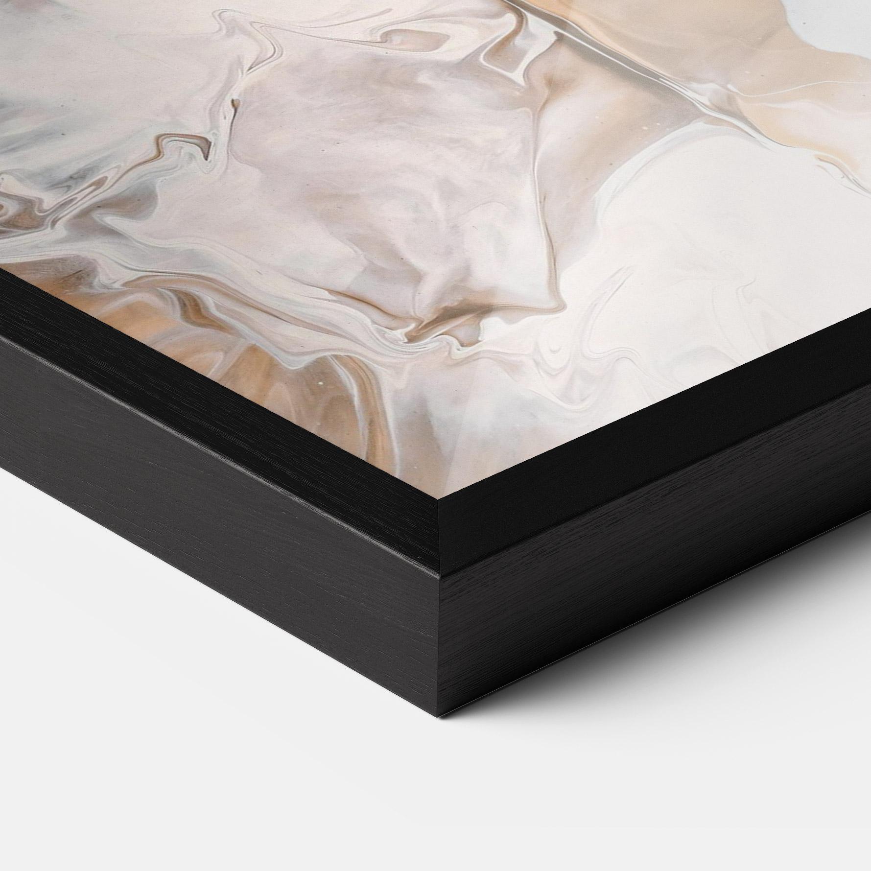 Poster Înrămat White Gold Abstract mockup 3