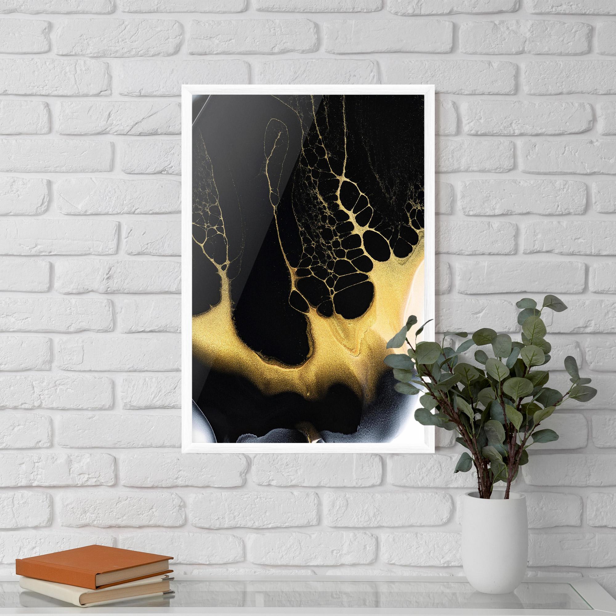 Poster Înrămat Black Golden Marble mockup 5