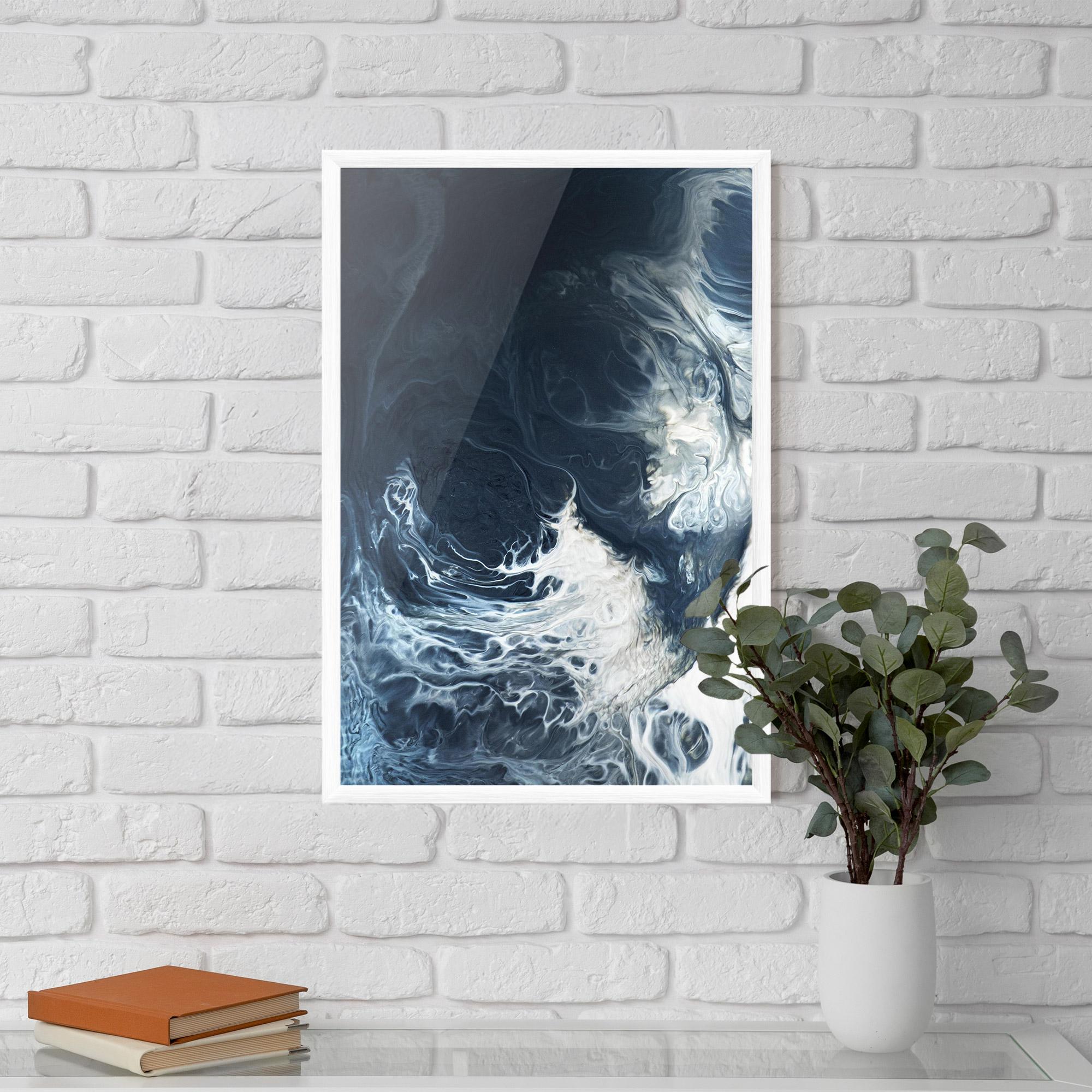 Poster Înrămat Dark Blue Wave mockup 5