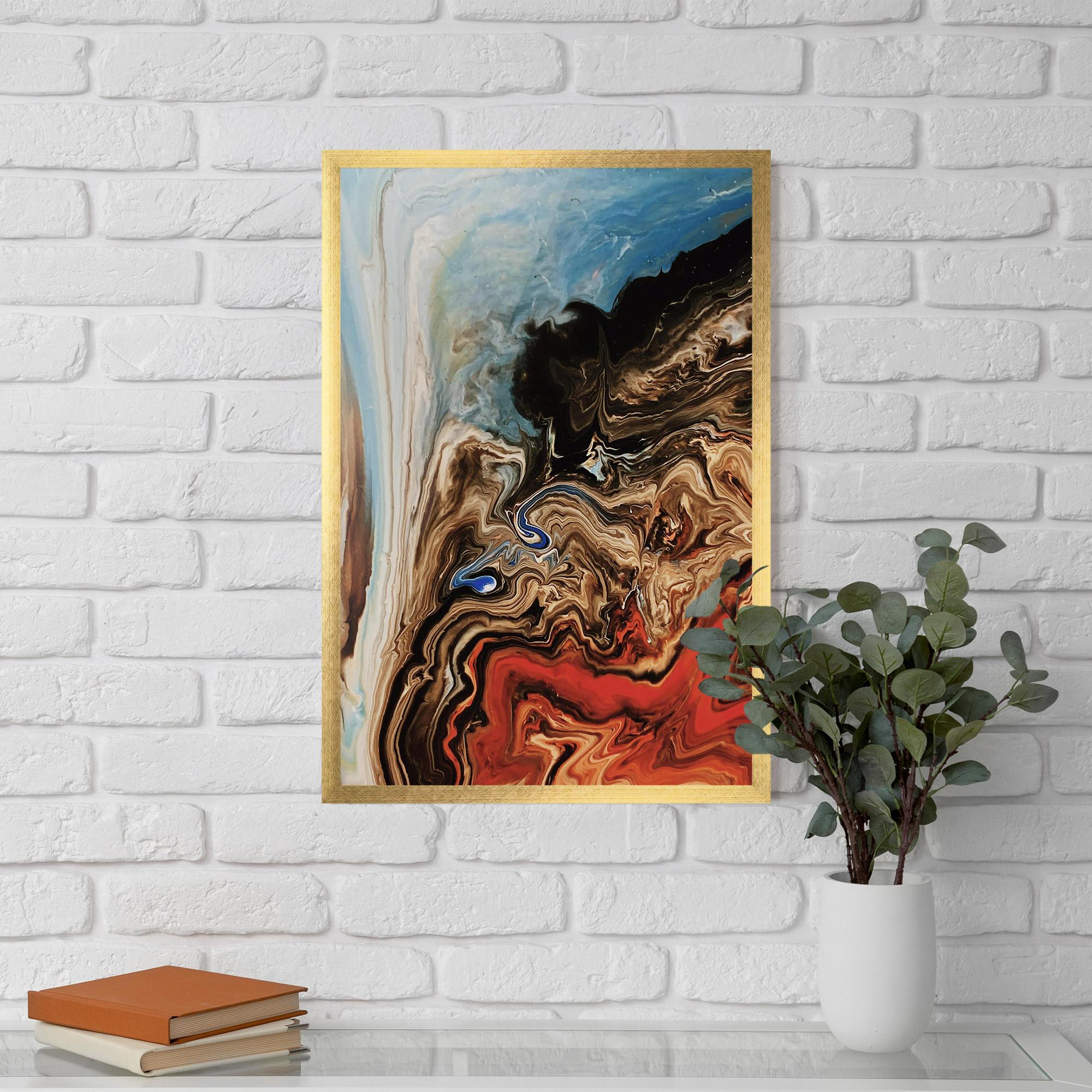 Poster Înrămat Abstract Waterfall mockup 5