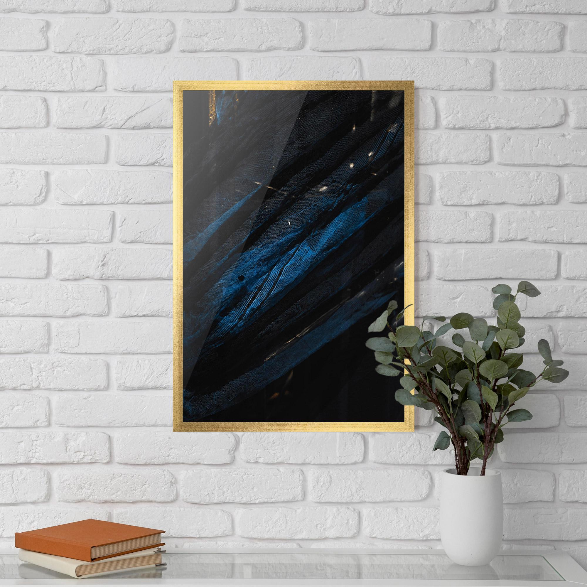 Poster Înrămat Blue Lines mockup 5