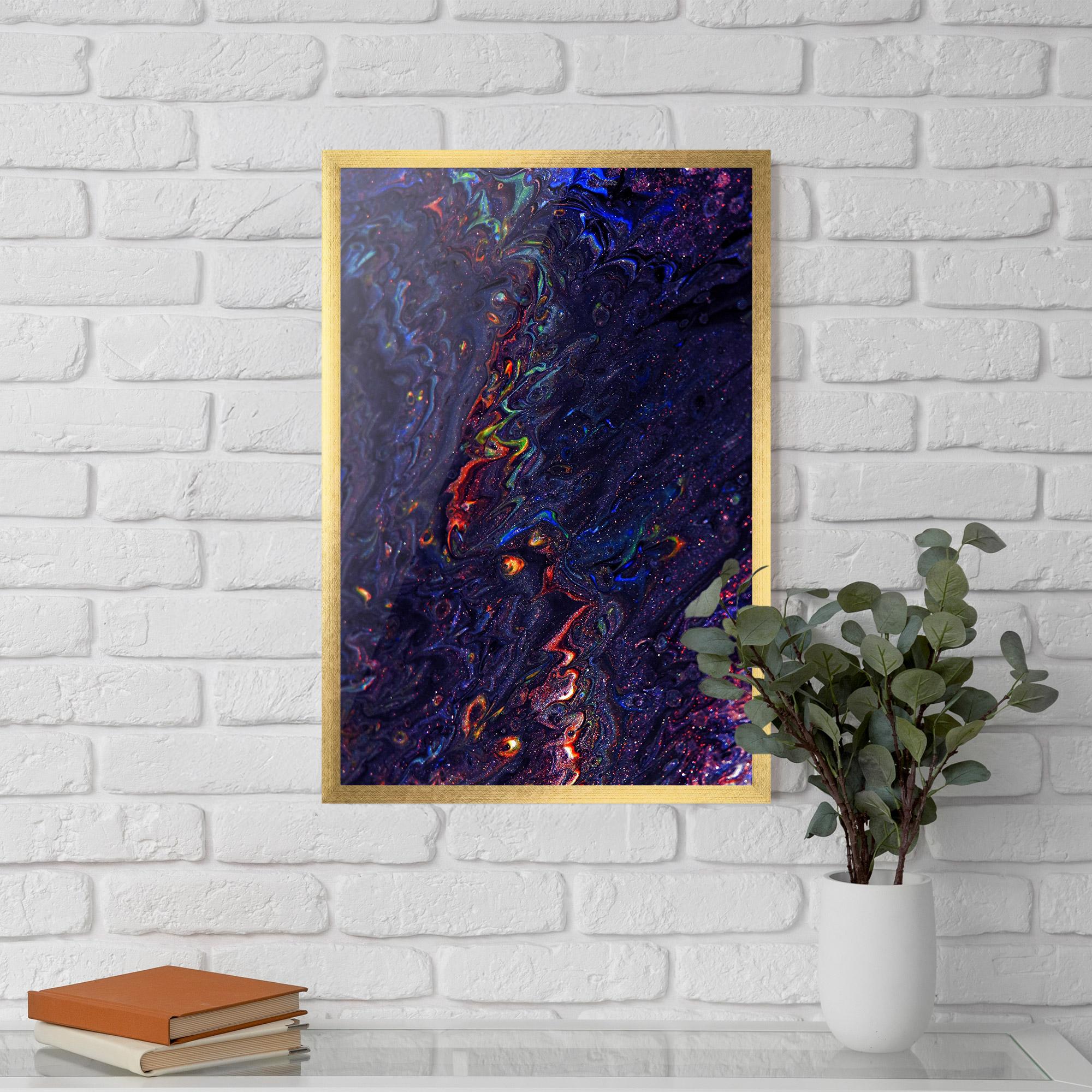 Poster Înrămat Dark Purple Texture mockup 5