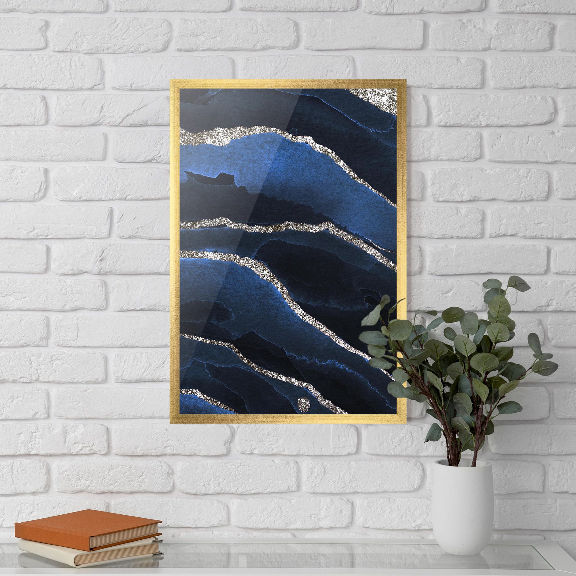 Golden Lines With Blue mockup 5