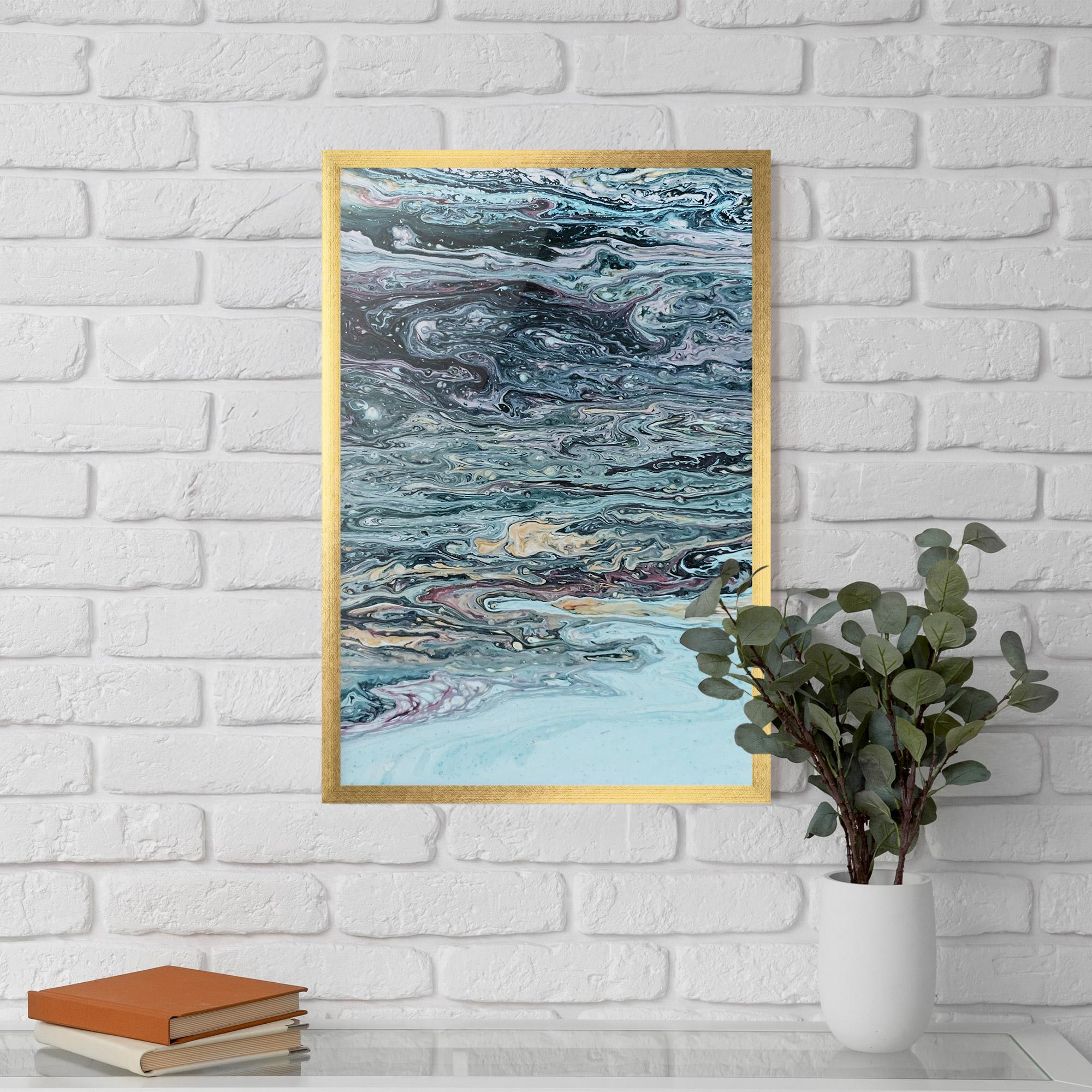 Poster Înrămat Light Blue Abstract mockup 5