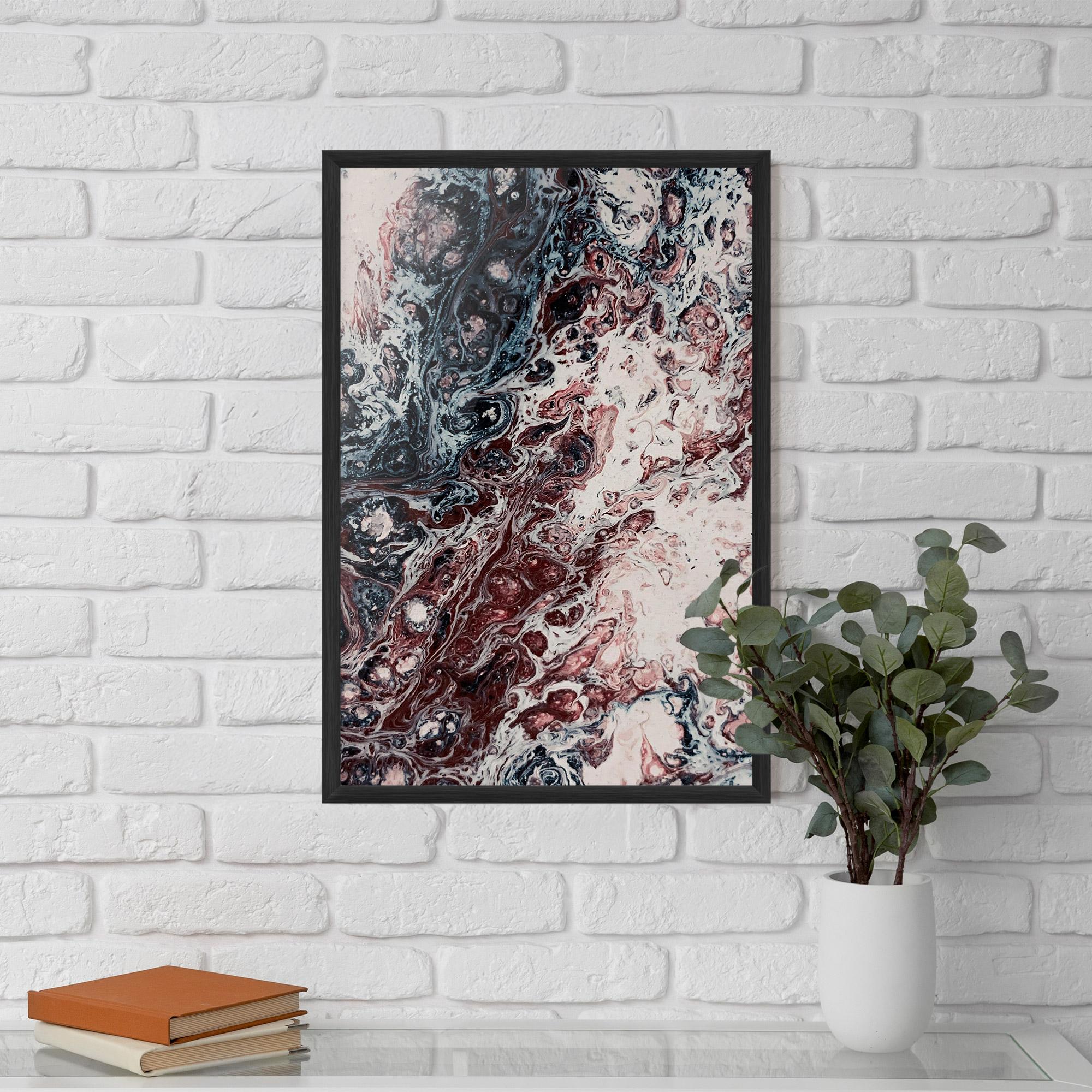 Poster Înrămat Abstract Dark Red mockup 5