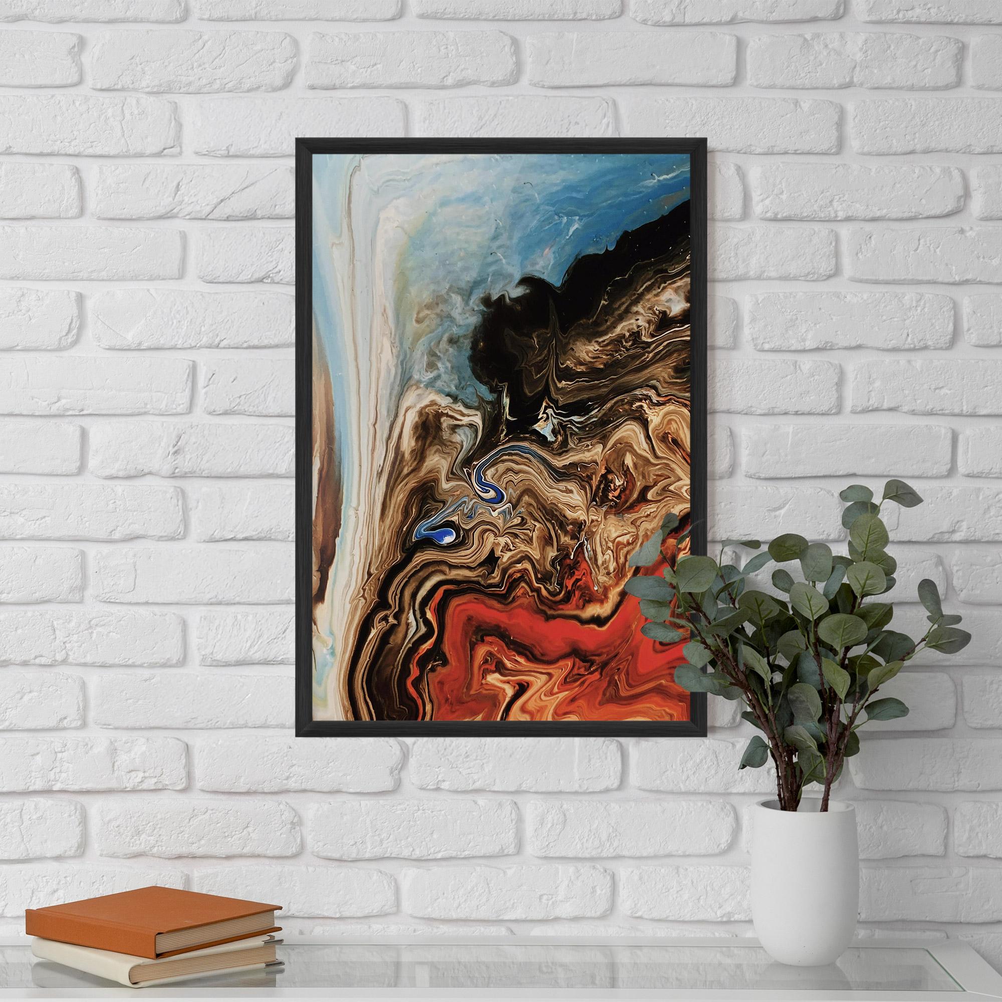 Poster Înrămat Abstract Waterfall mockup 5