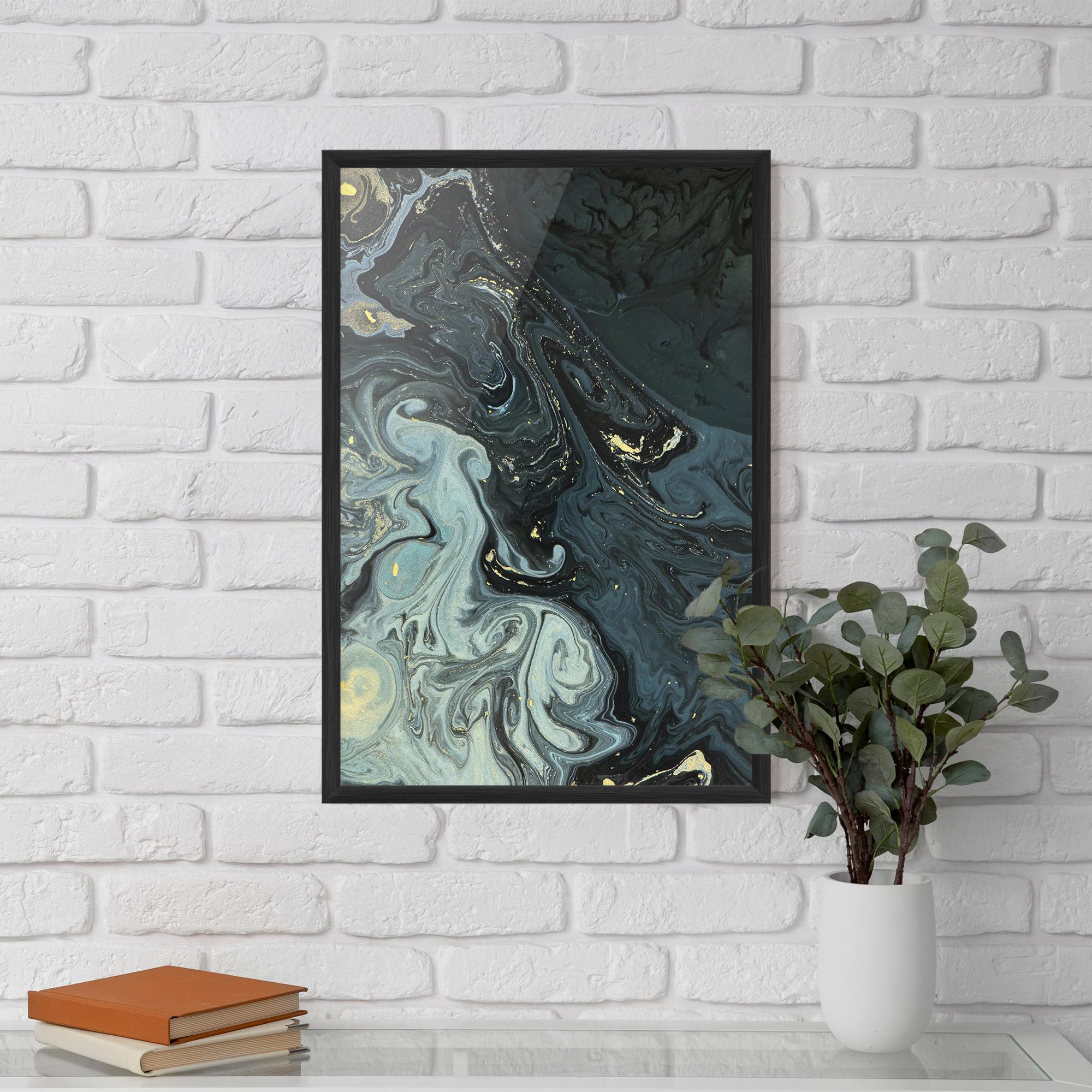 Poster Înrămat Dark Green Painting mockup 5