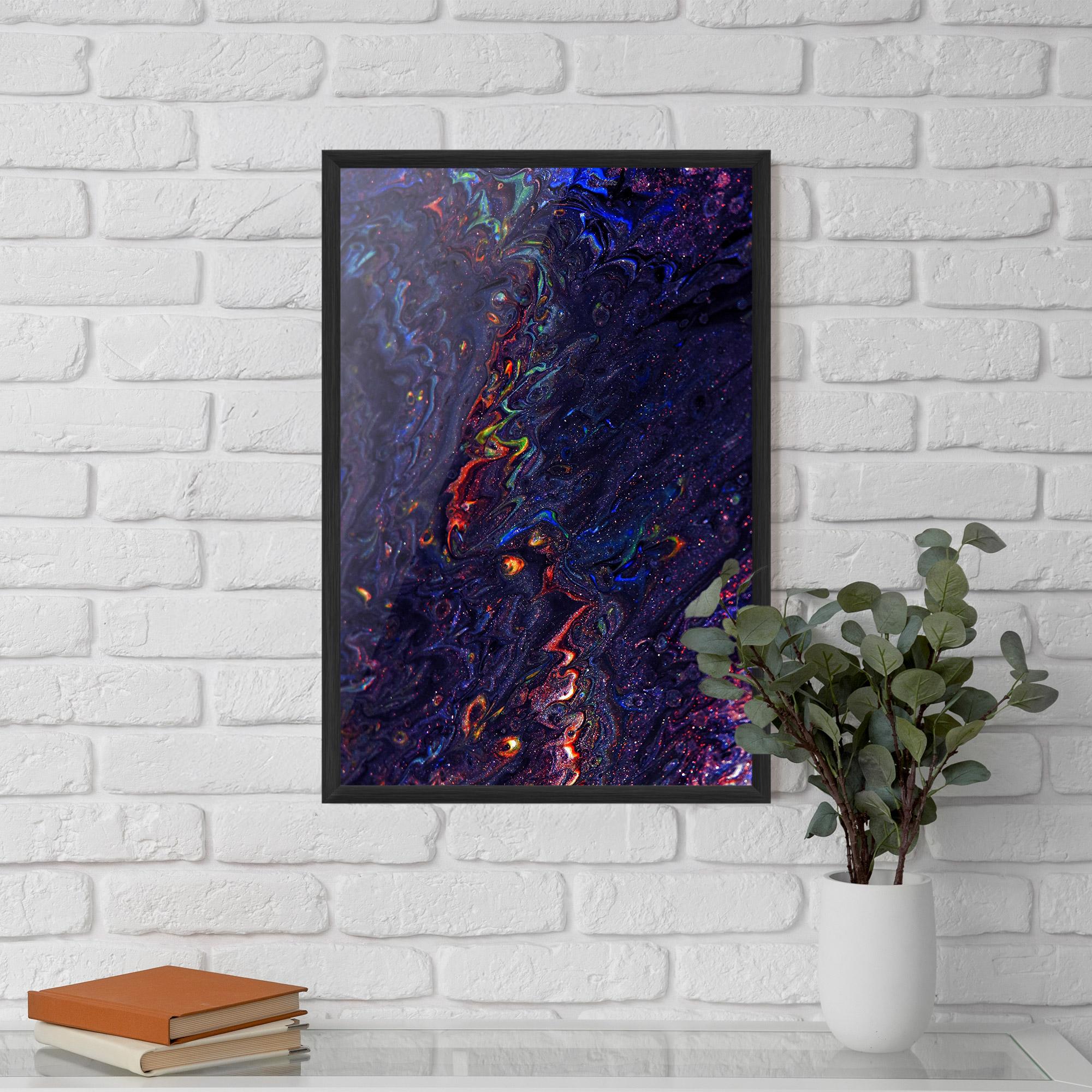 Poster Înrămat Dark Purple Texture mockup 5