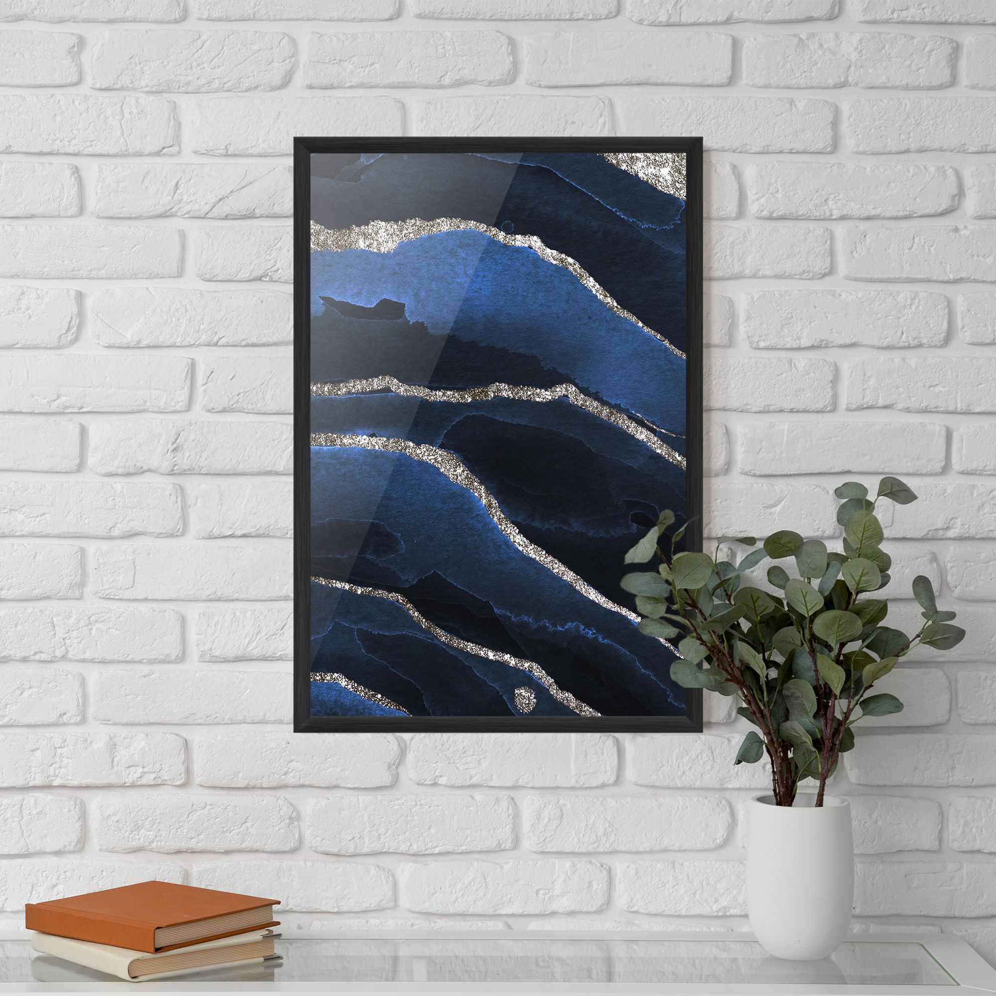 Golden Lines With Blue mockup 5