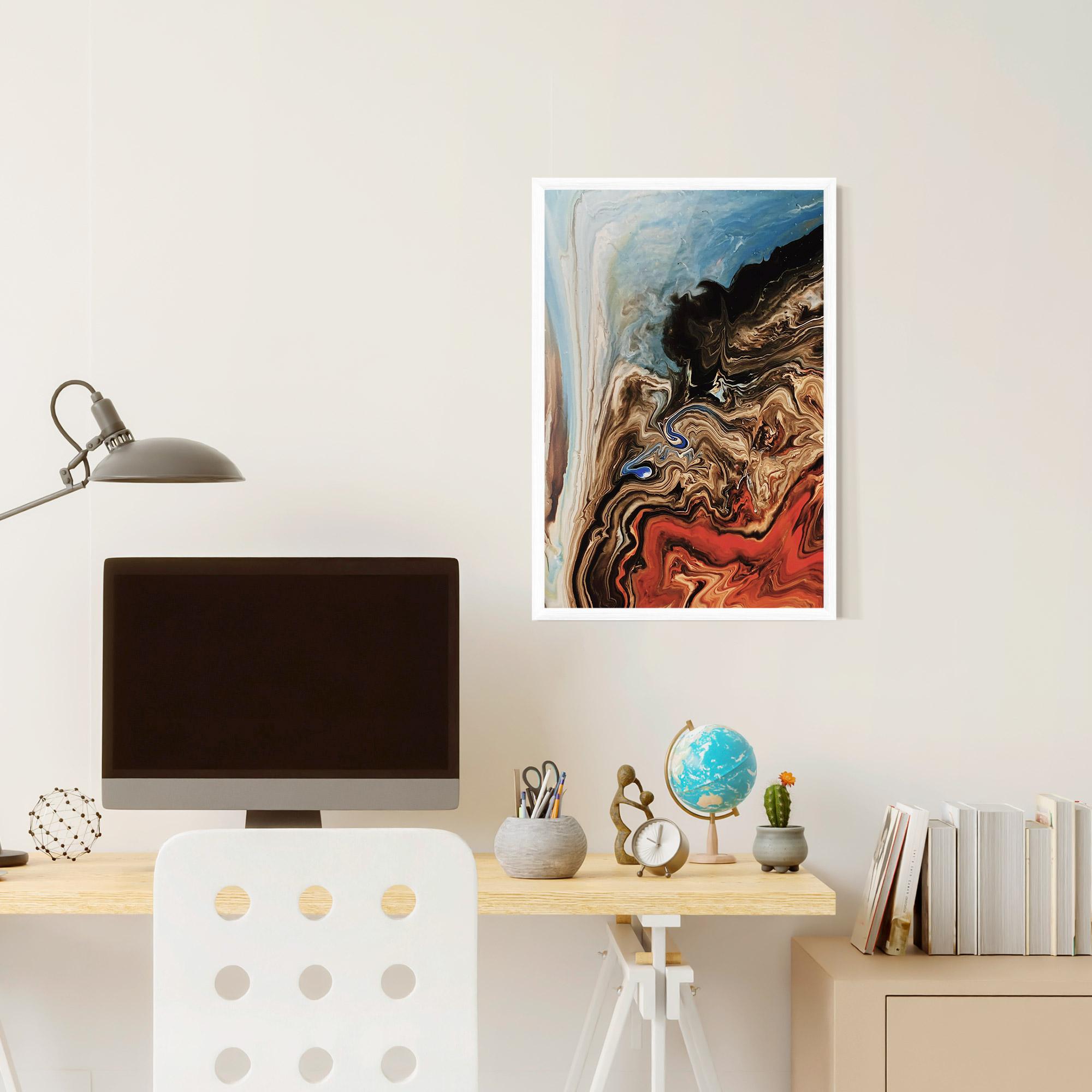 Poster Înrămat Abstract Waterfall mockup 6