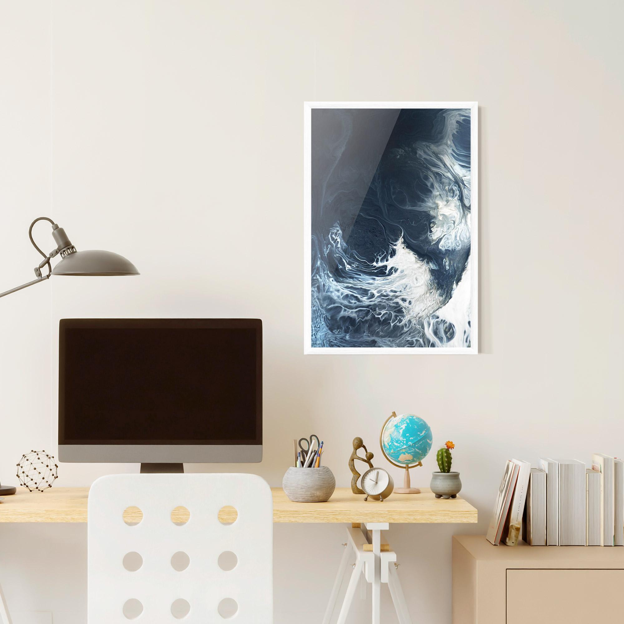 Poster Înrămat Dark Blue Wave mockup 6