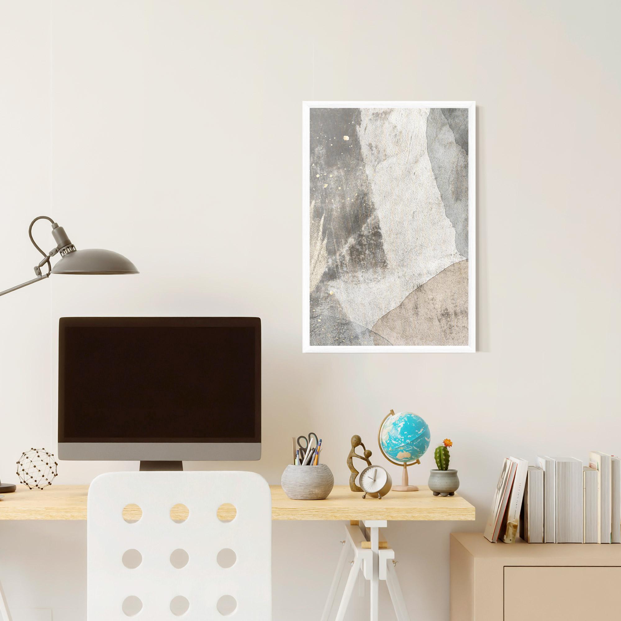 Poster Înrămat Light Cream Marble mockup 6
