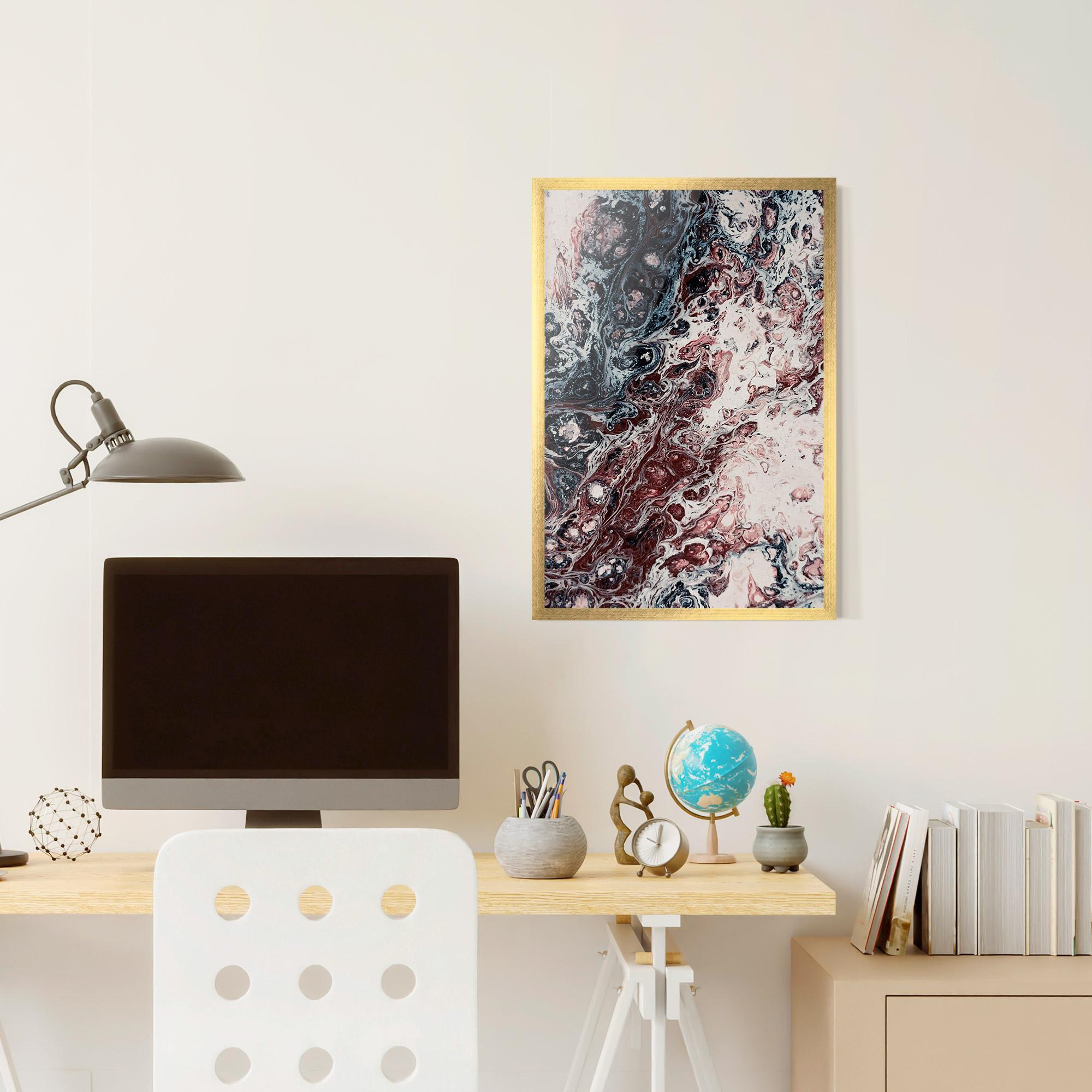 Poster Înrămat Abstract Dark Red mockup 6