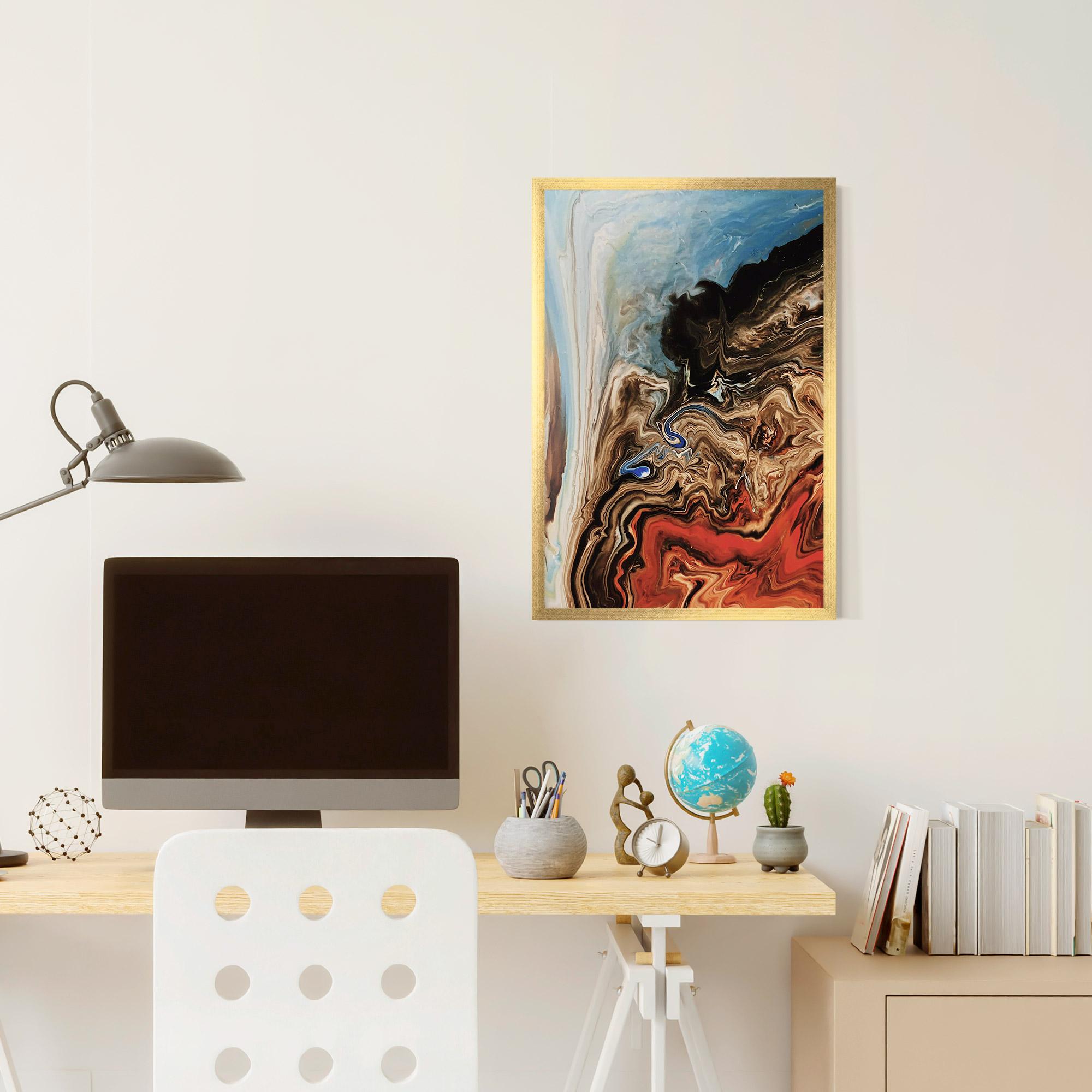 Poster Înrămat Abstract Waterfall mockup 6