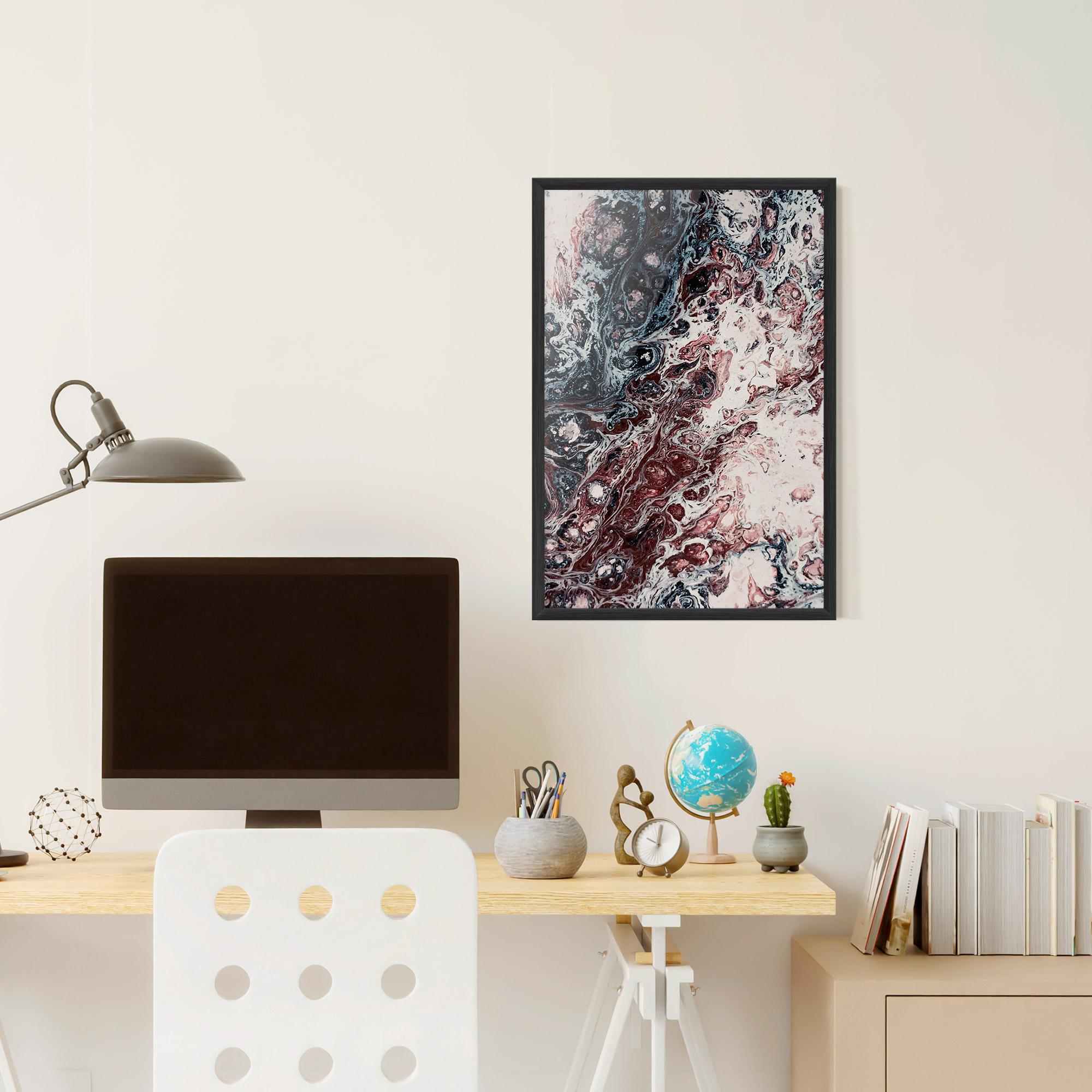 Poster Înrămat Abstract Dark Red mockup 6