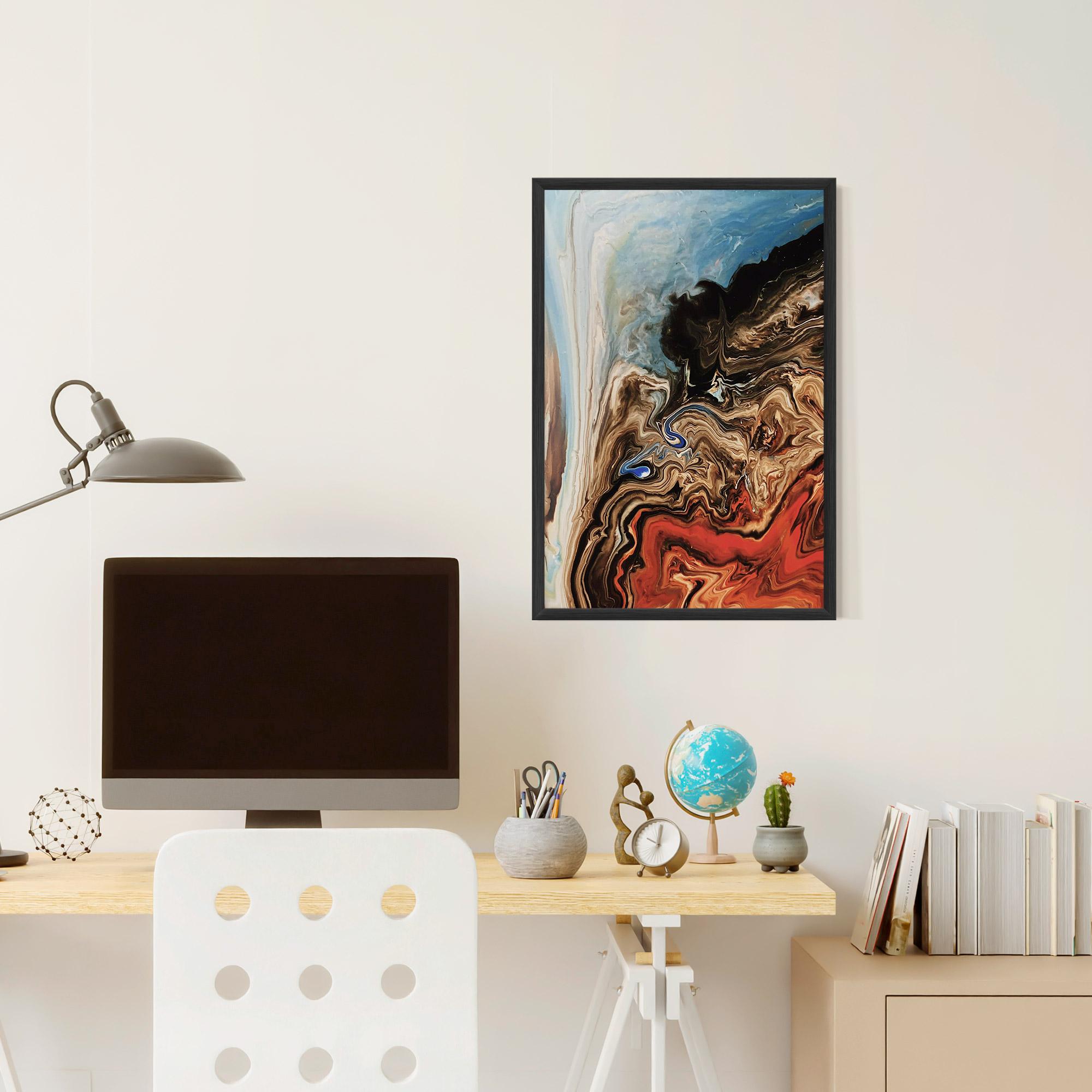 Poster Înrămat Abstract Waterfall mockup 6