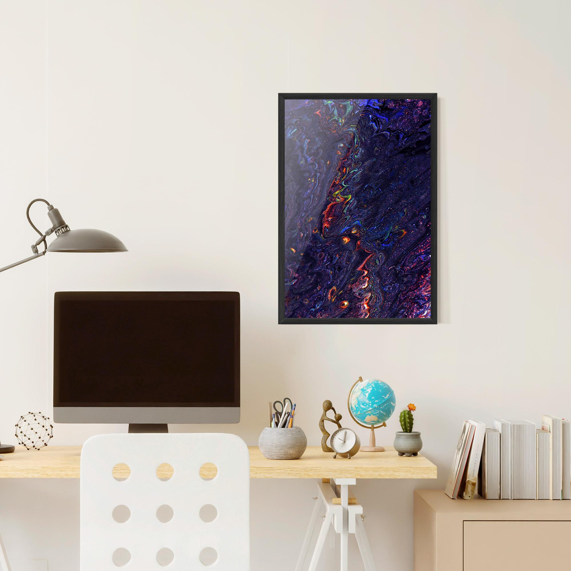 Poster Înrămat Dark Purple Texture mockup 6