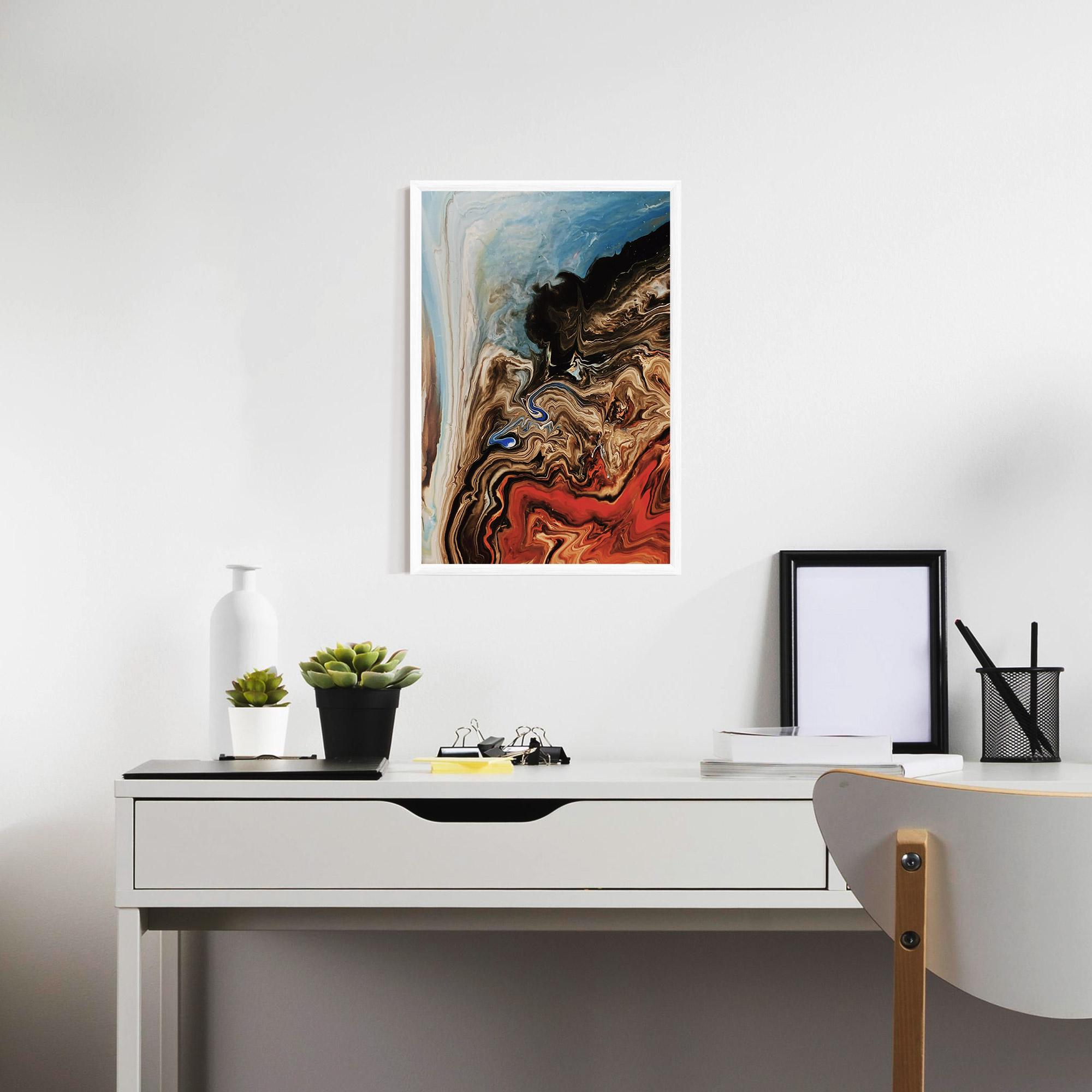 Poster Înrămat Abstract Waterfall mockup 7