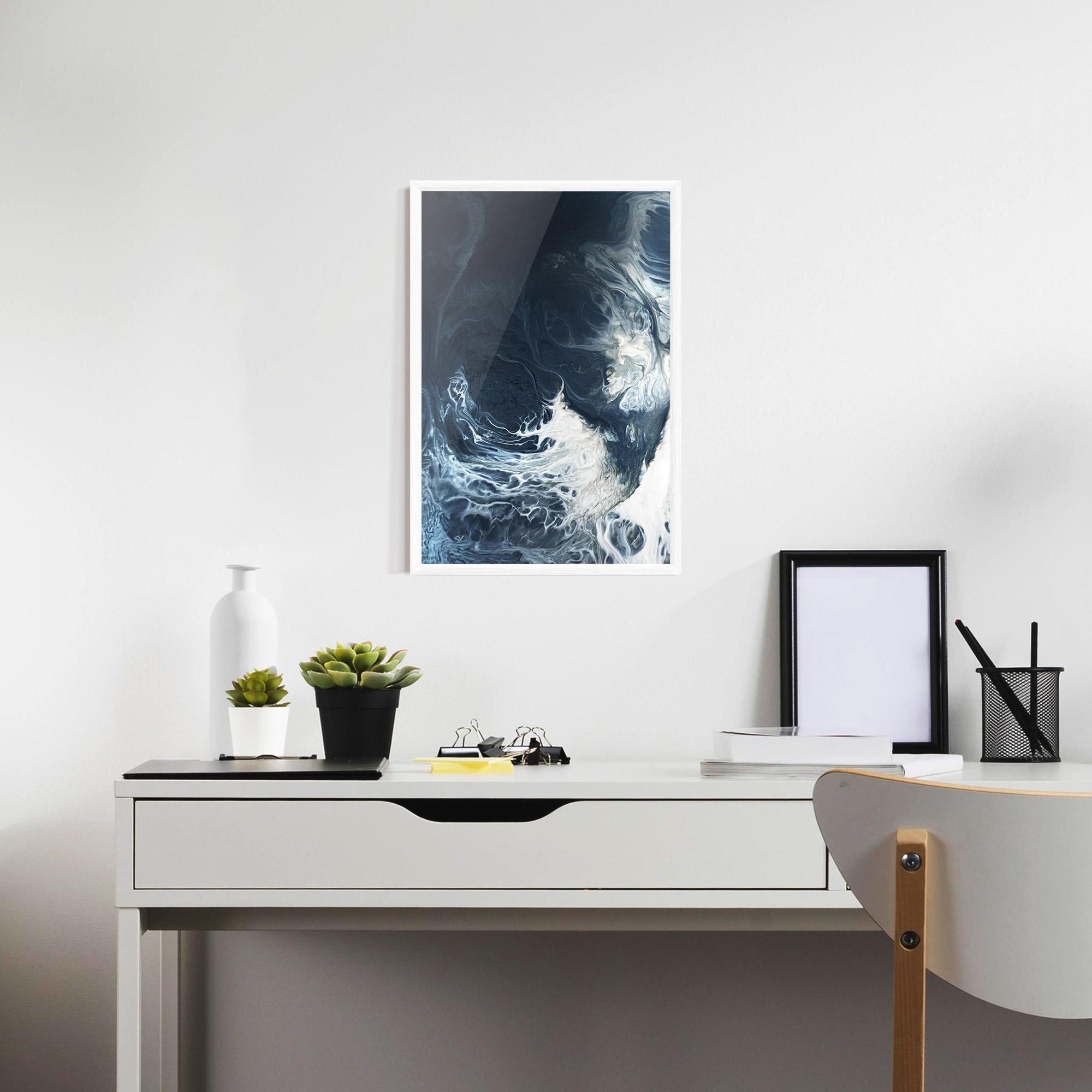 Poster Înrămat Dark Blue Wave mockup 7