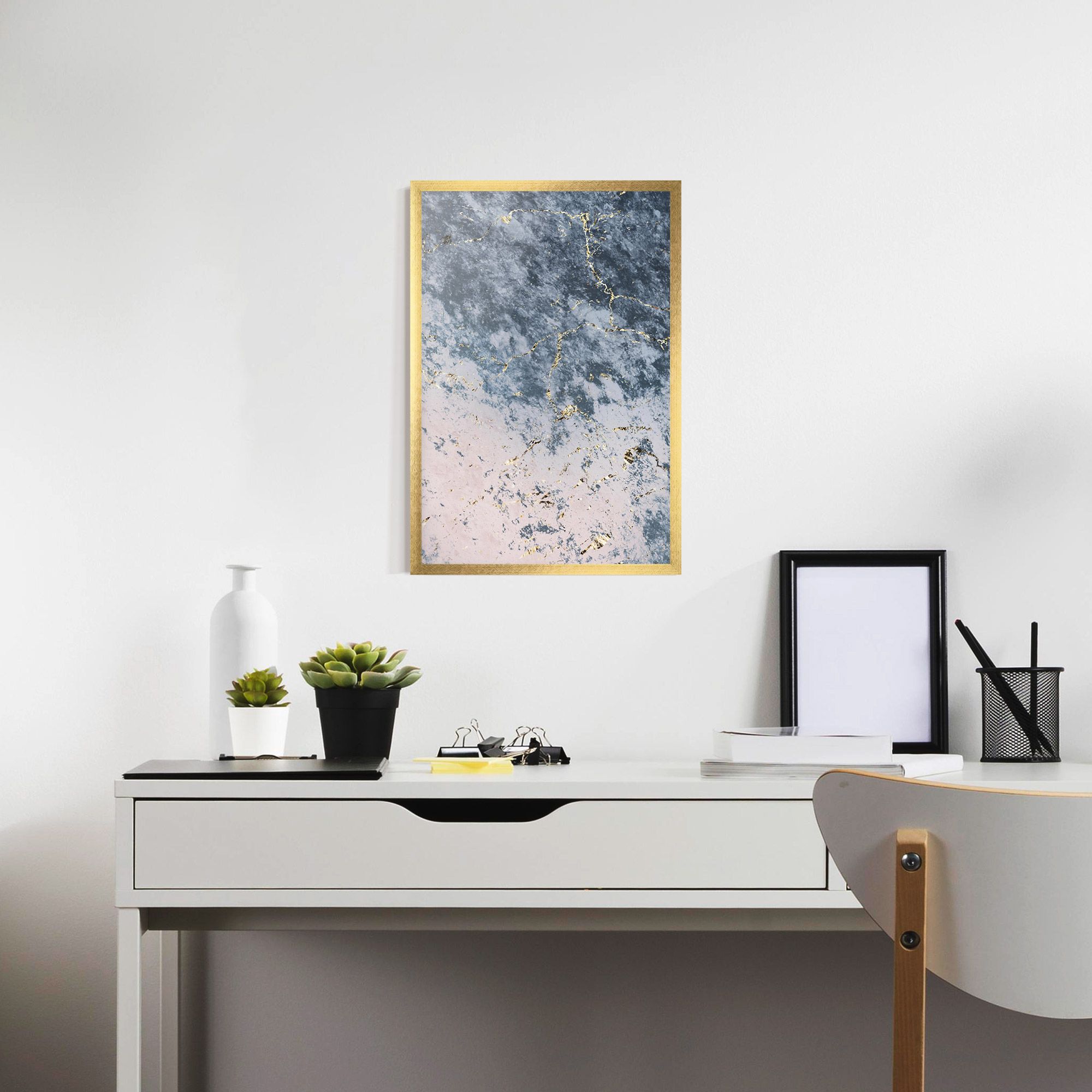 Blue Golden Lines mockup 7