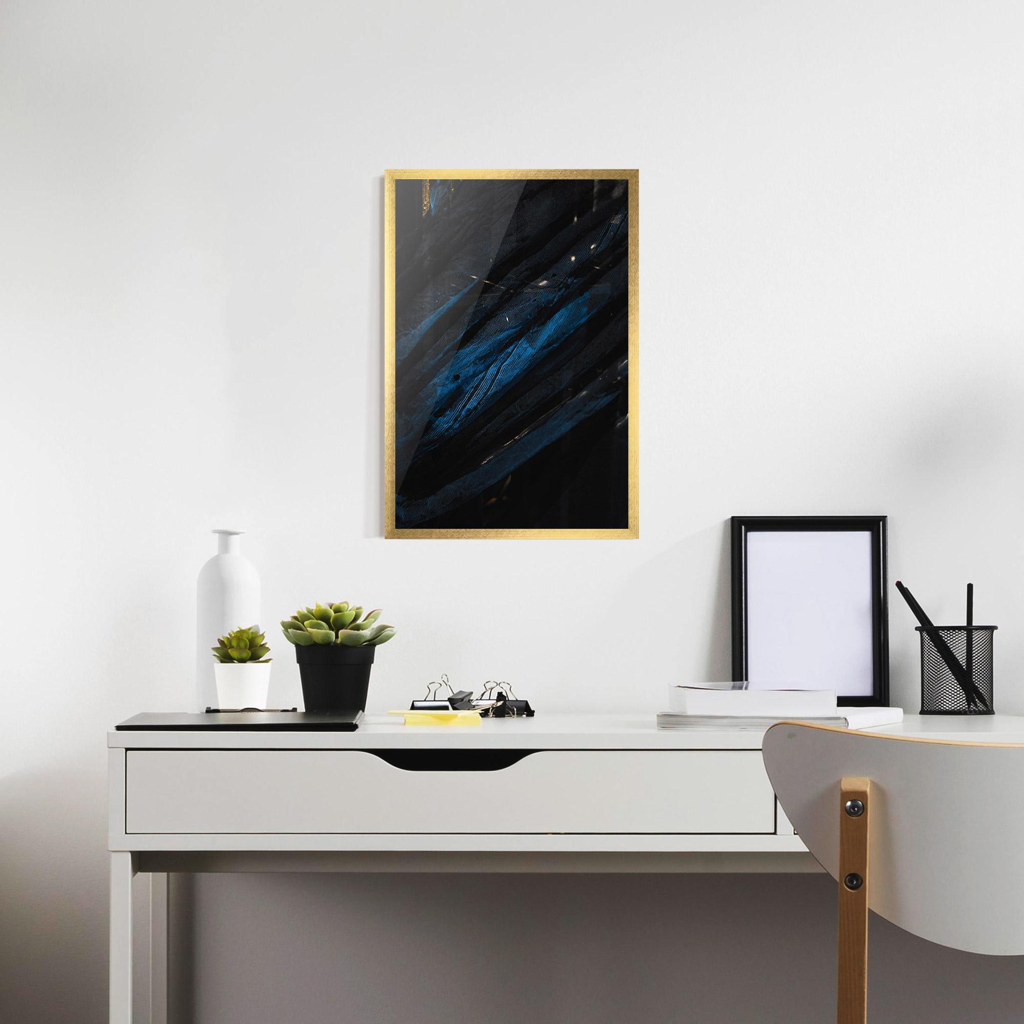 Poster Înrămat Blue Lines mockup 7