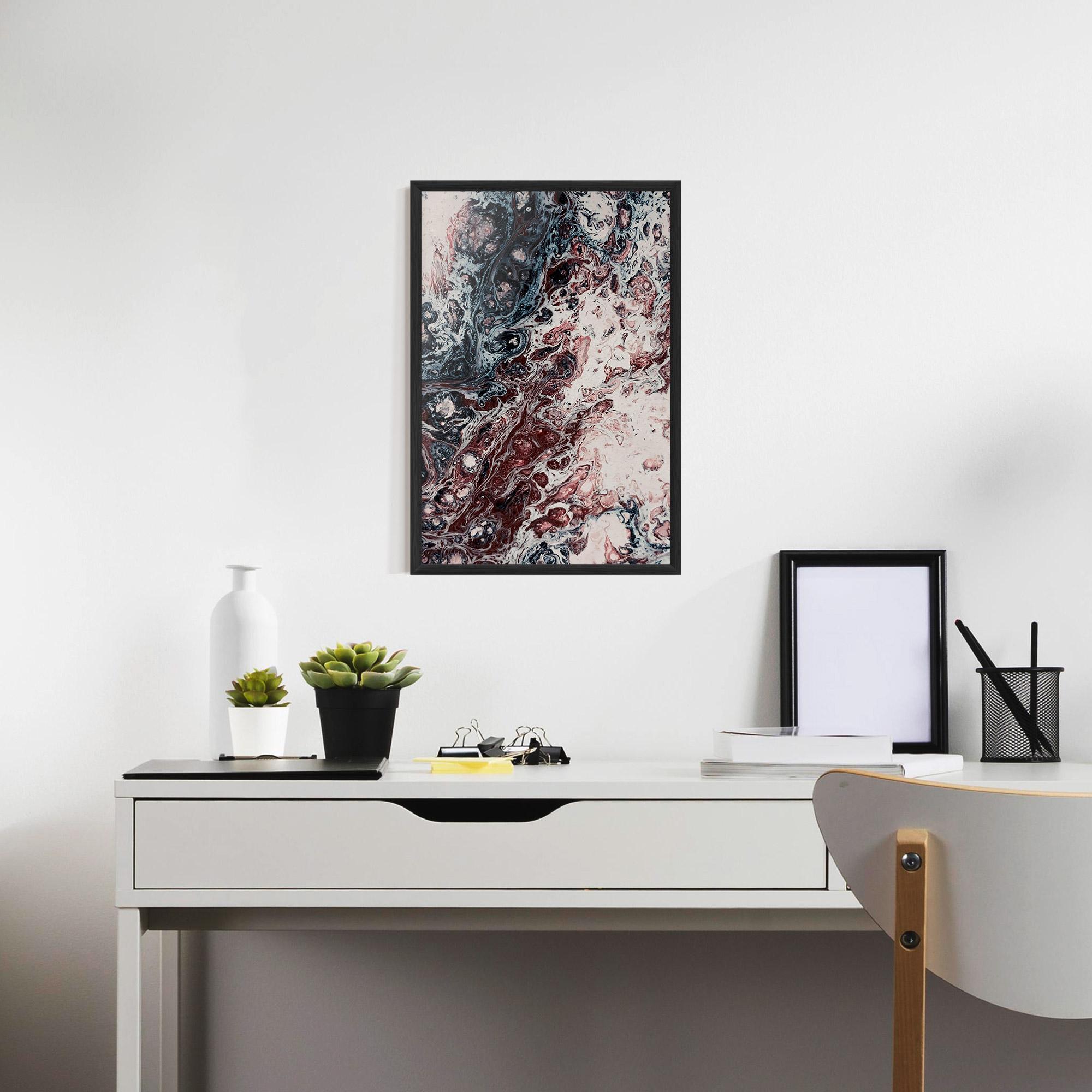 Poster Înrămat Abstract Dark Red mockup 7