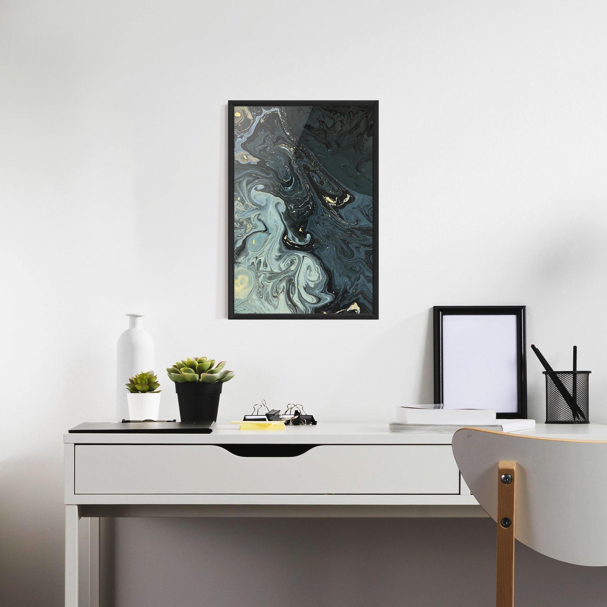 Poster Înrămat Dark Green Painting mockup 7