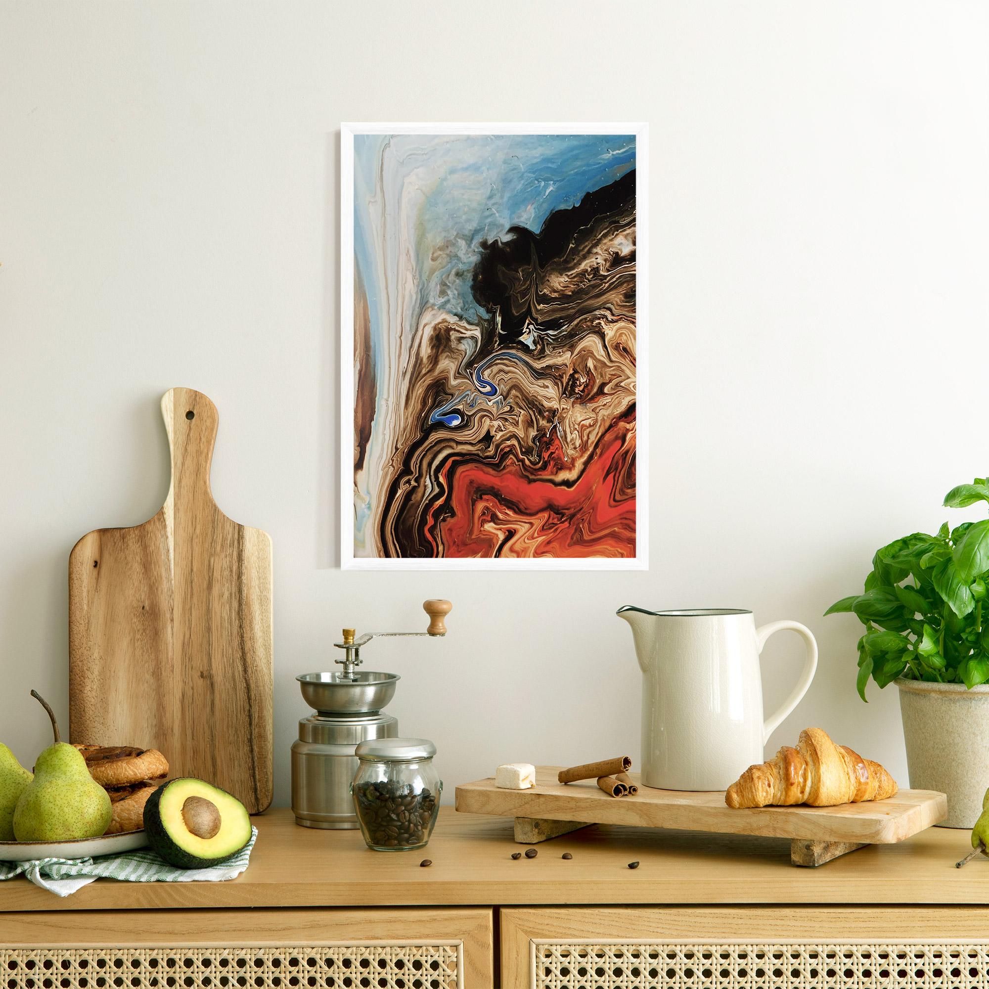 Poster Înrămat Abstract Waterfall mockup 8