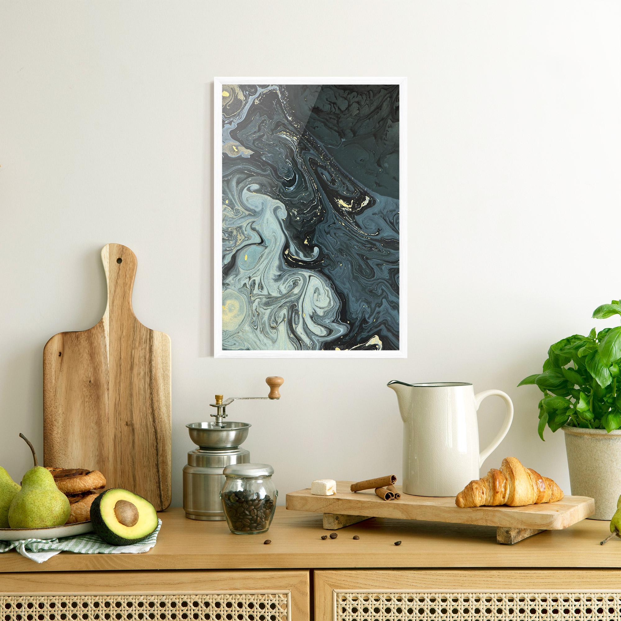 Poster Înrămat Dark Green Painting mockup 8