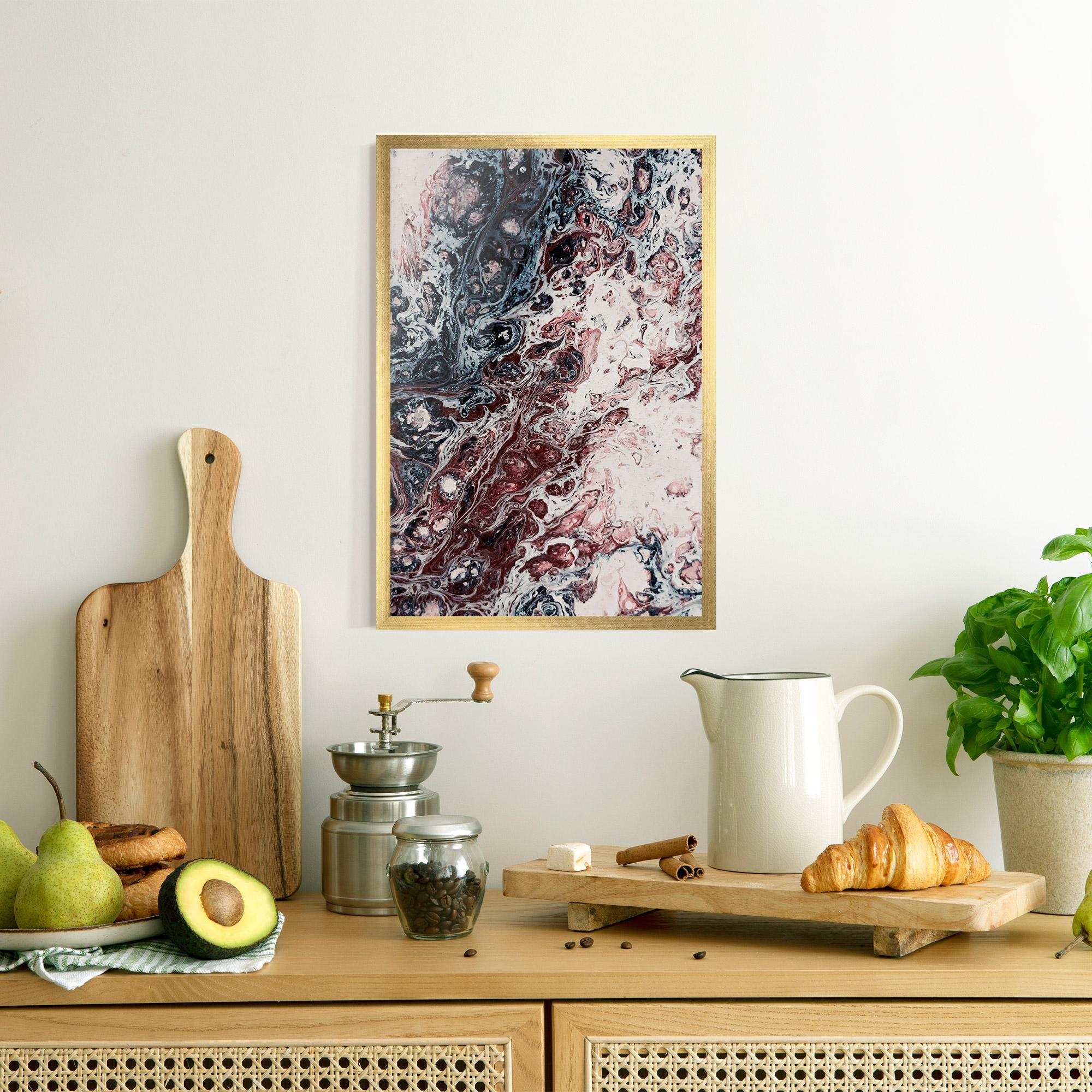 Poster Înrămat Abstract Dark Red mockup 8