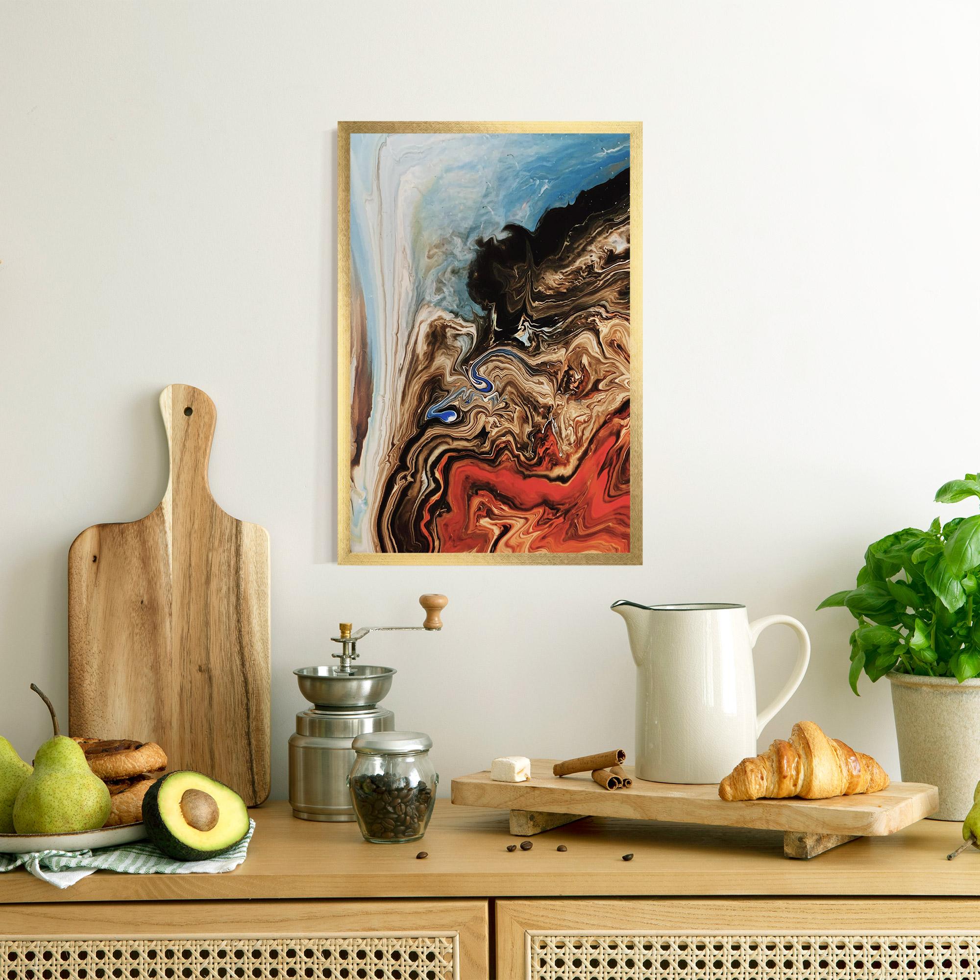 Poster Înrămat Abstract Waterfall mockup 8