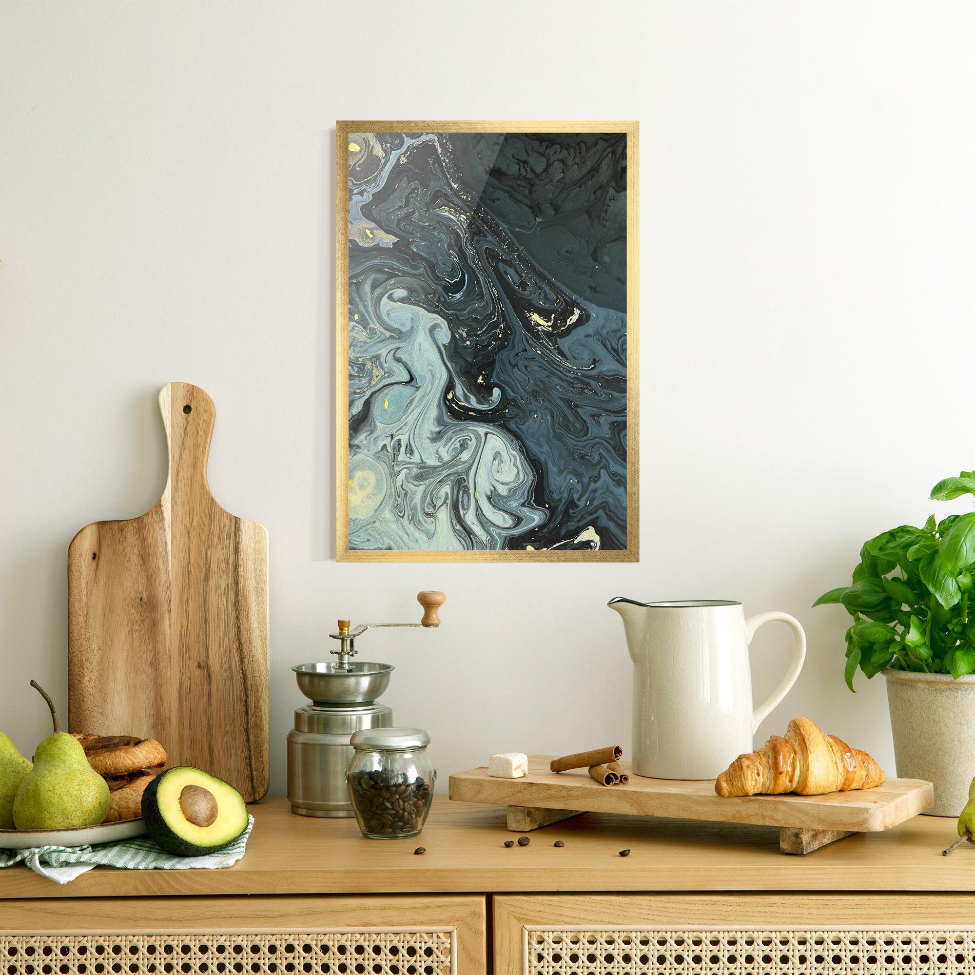 Poster Înrămat Dark Green Painting mockup 8