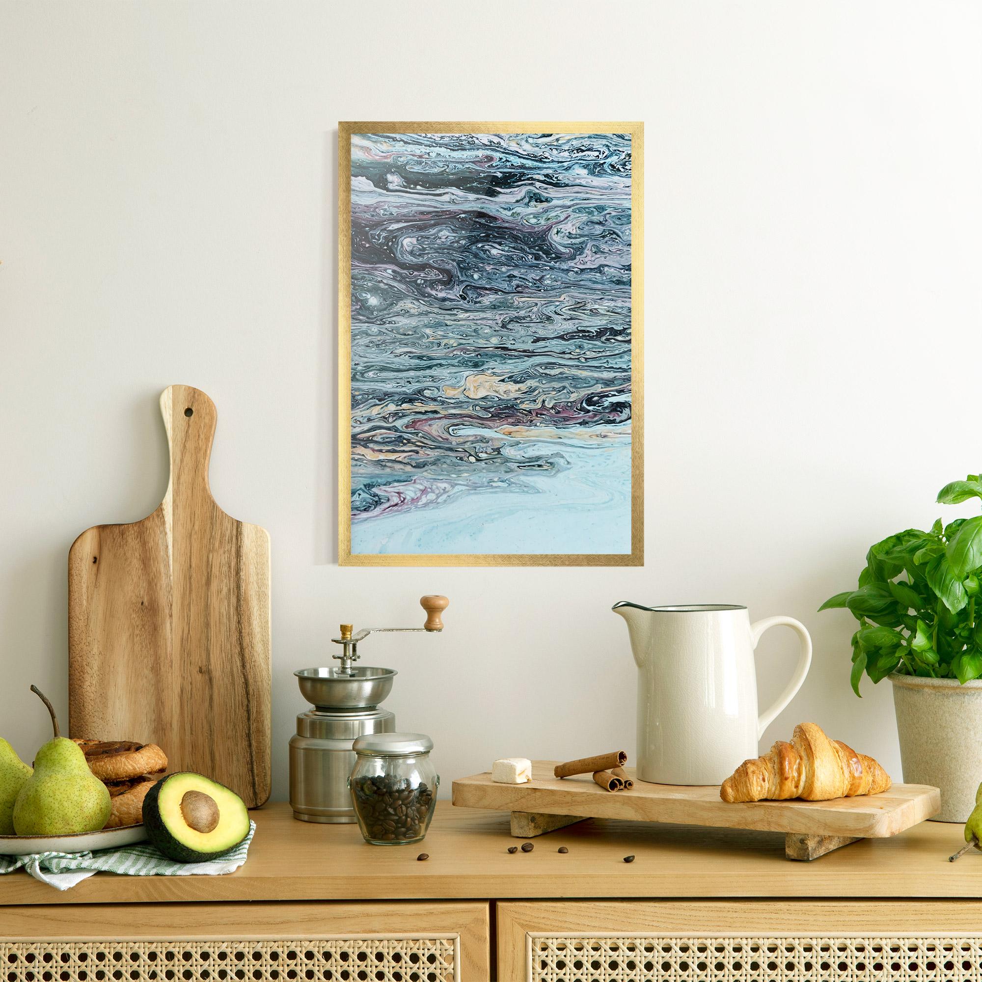 Poster Înrămat Light Blue Abstract mockup 8