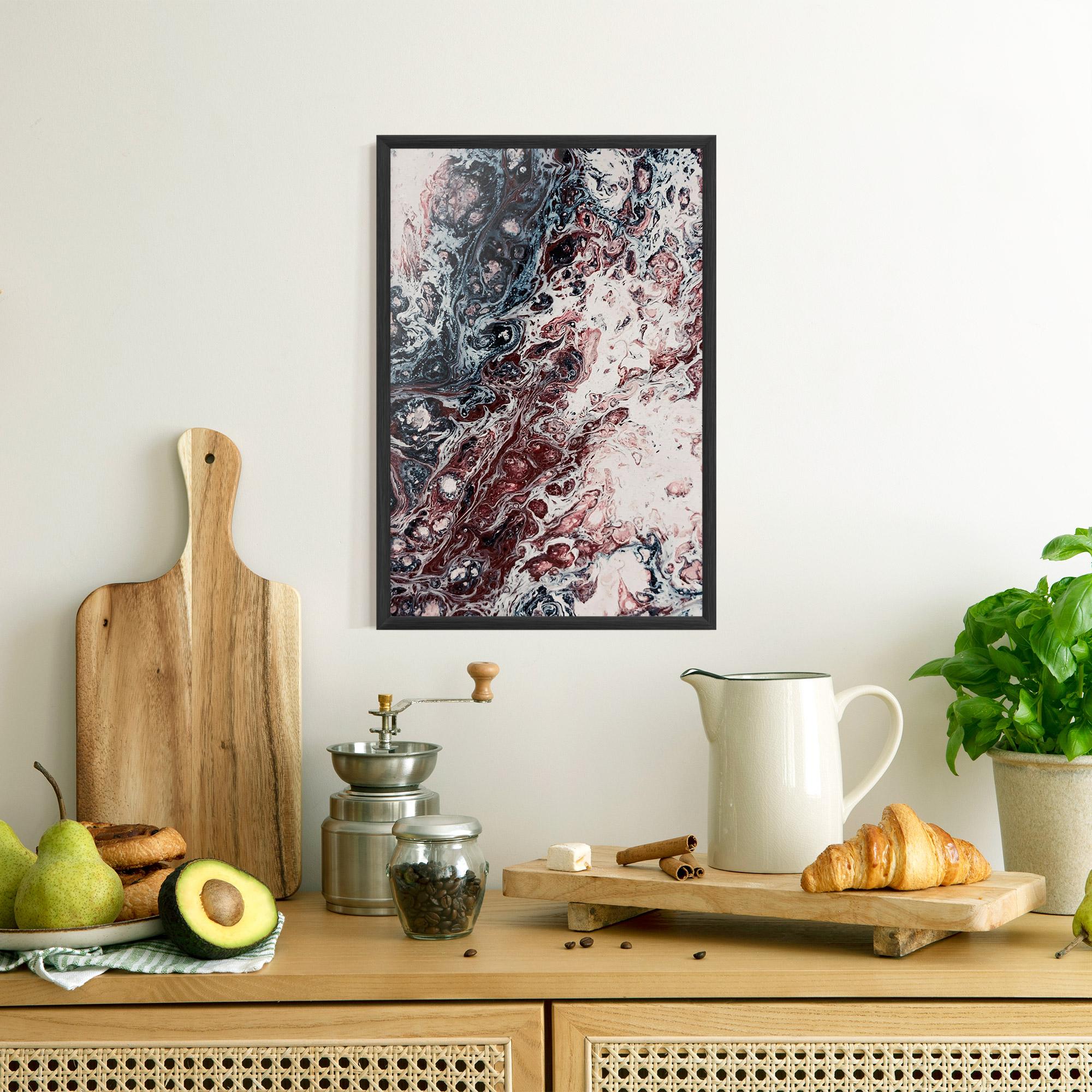 Poster Înrămat Abstract Dark Red mockup 8