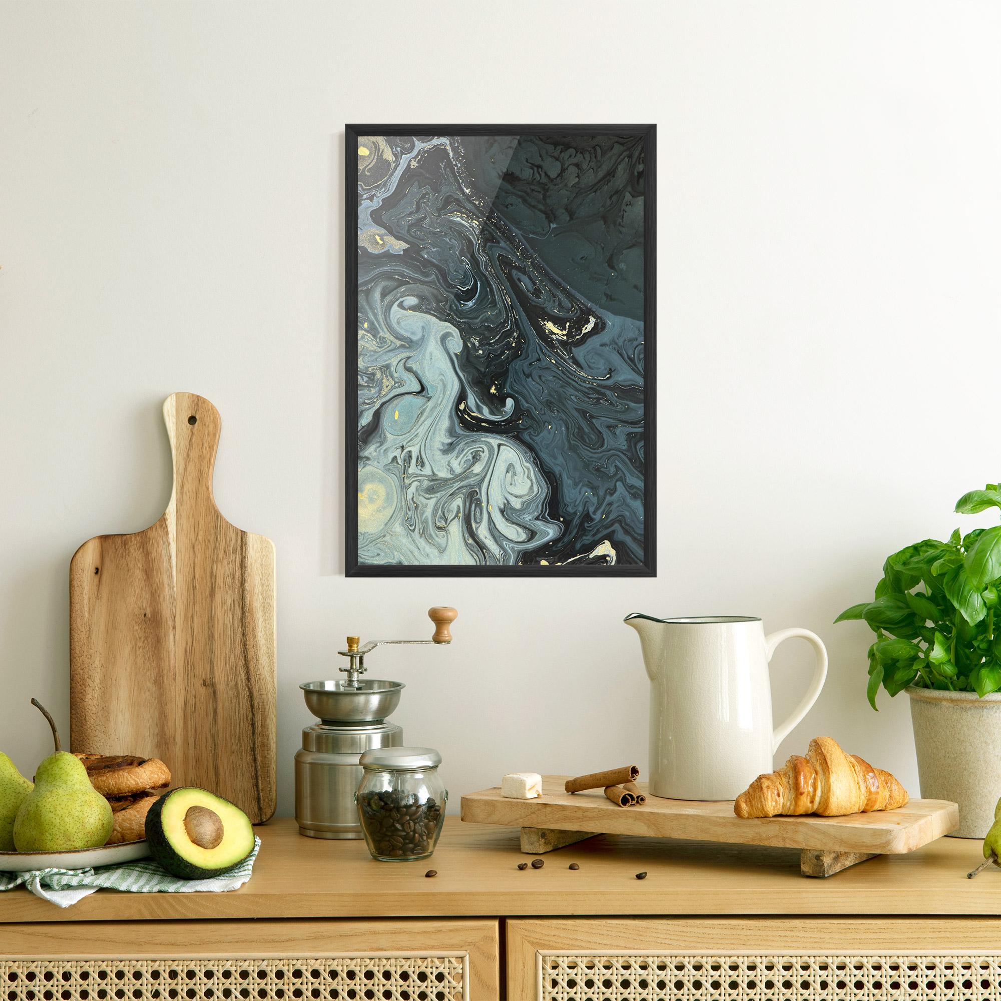 Poster Înrămat Dark Green Painting mockup 8