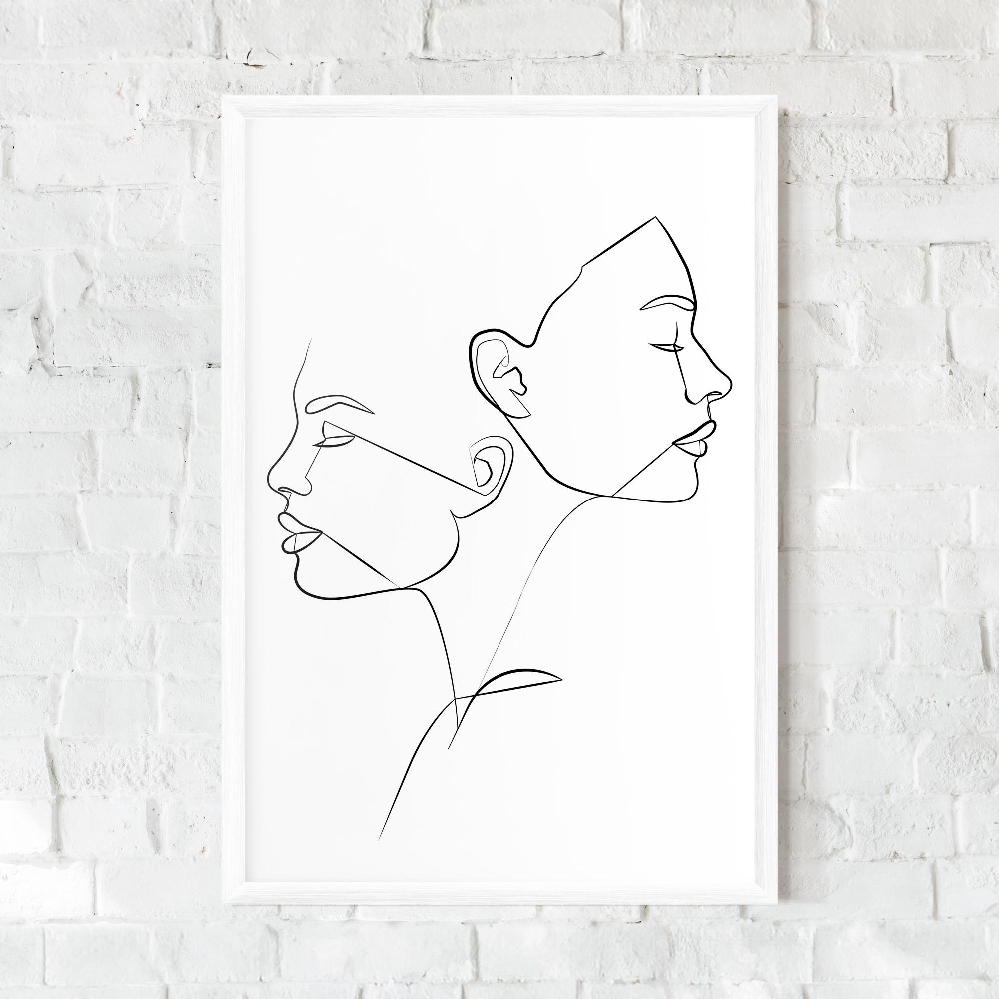 Poster Înrămat Female Black Line mockup 0