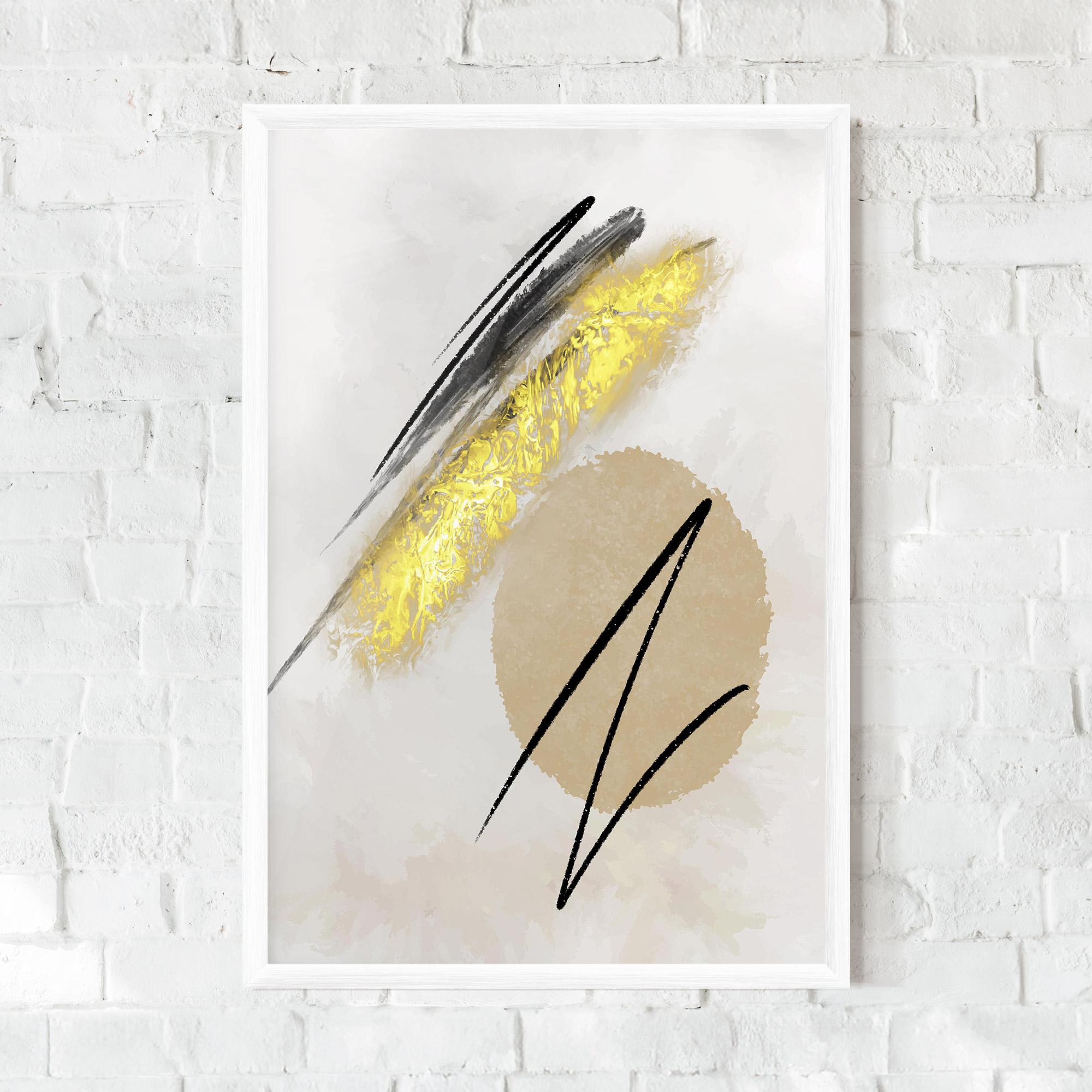 Poster Înrămat Gold Brush mockup 0