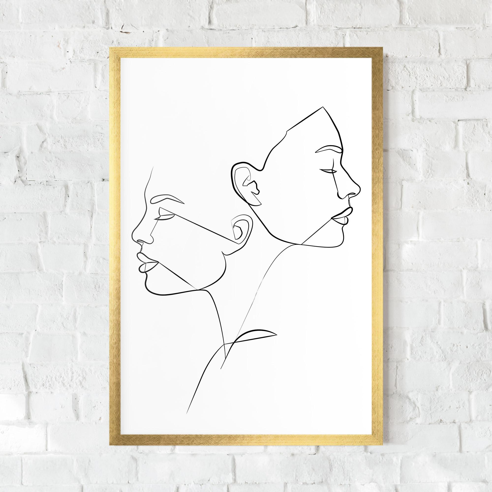 Poster Înrămat Female Black Line mockup 0