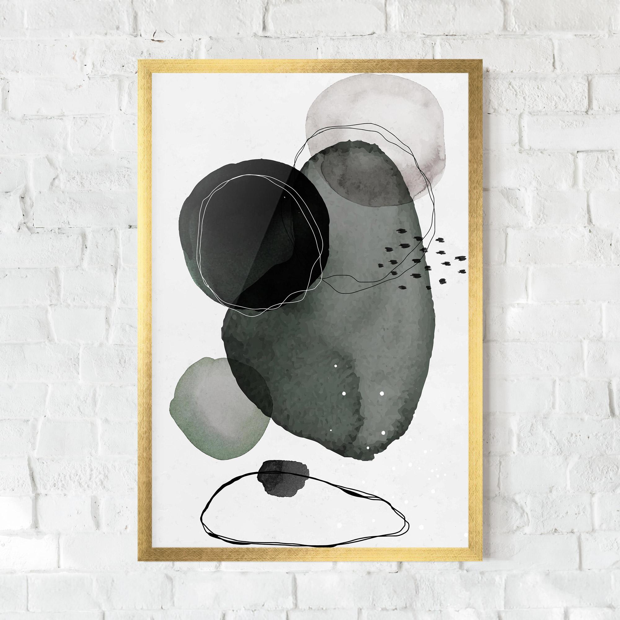 Poster Înrămat Green Watercolor mockup 0