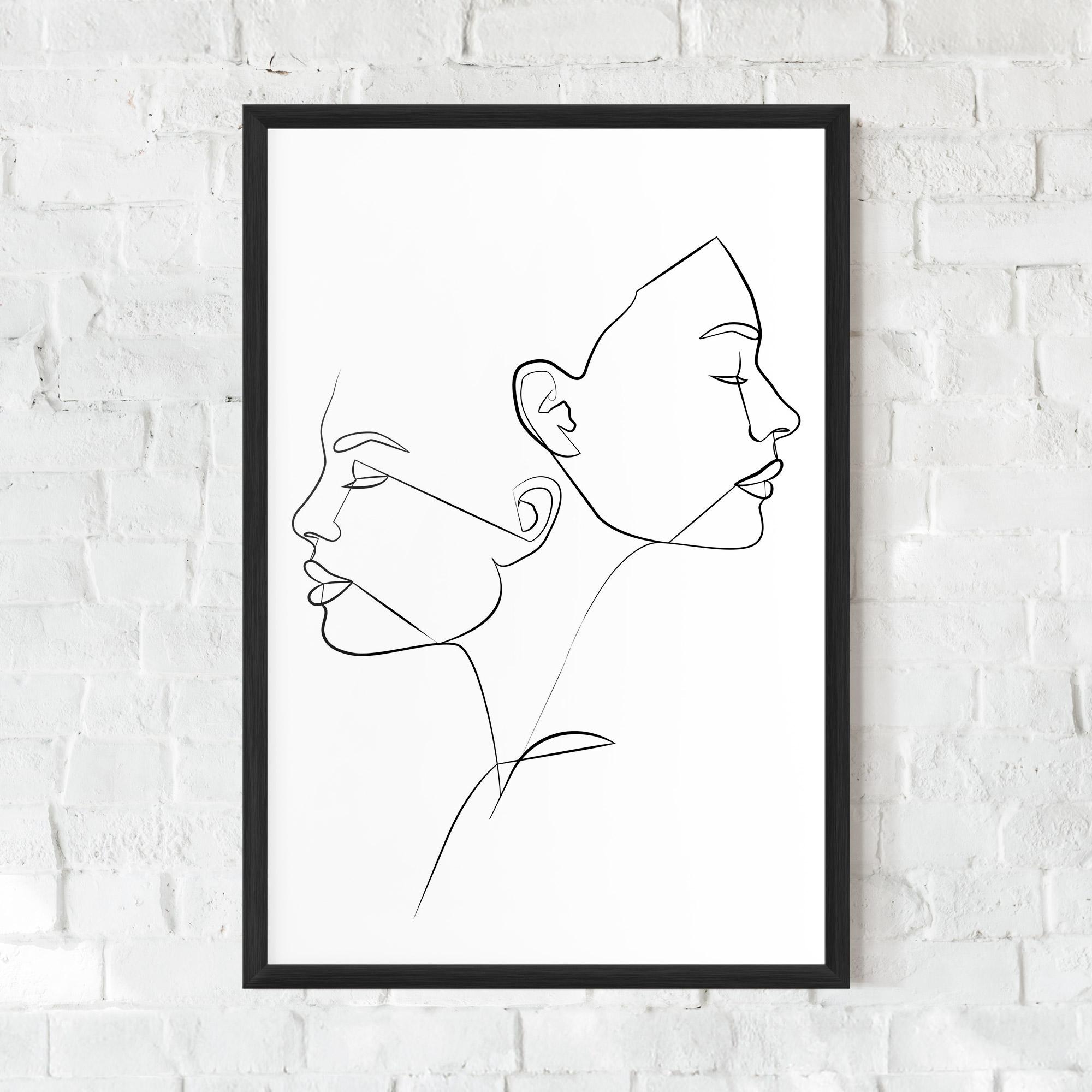 Poster Înrămat Female Black Line mockup 0