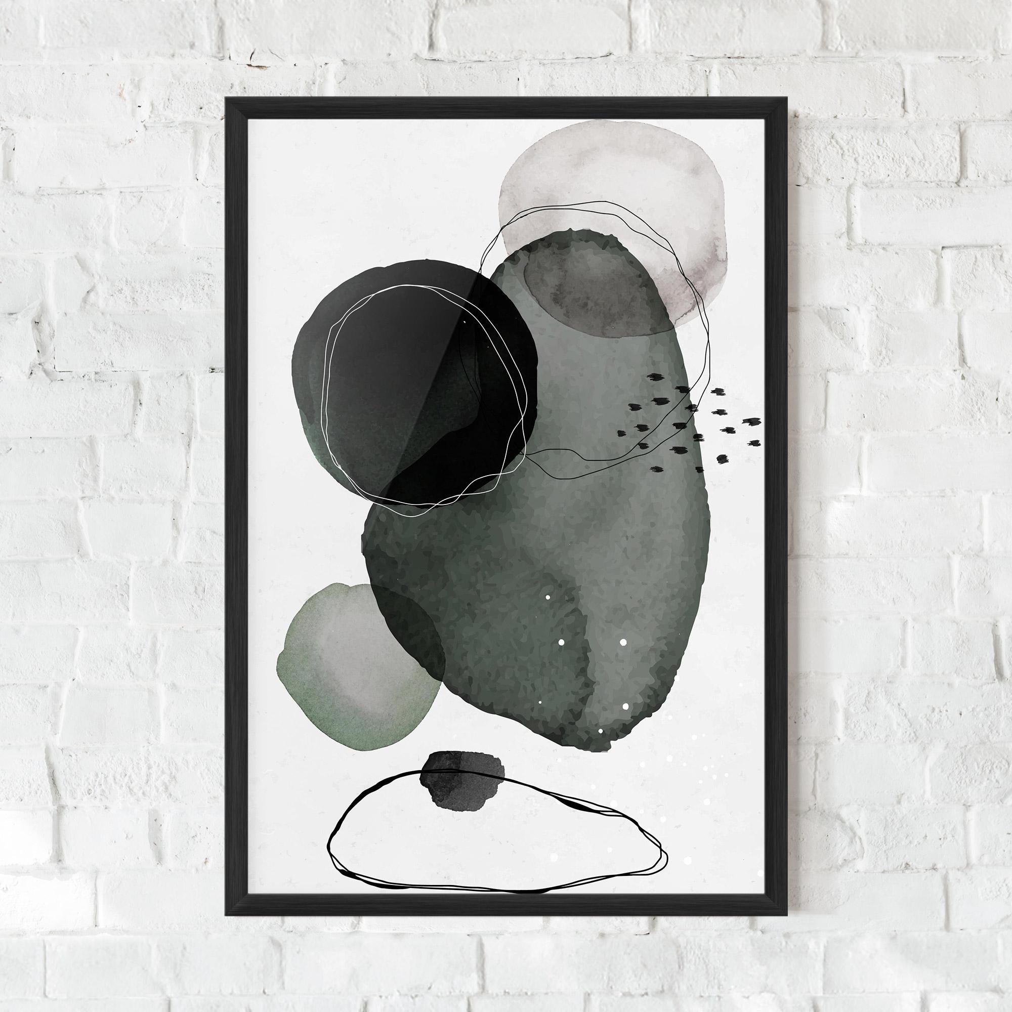 Poster Înrămat Green Watercolor mockup 0