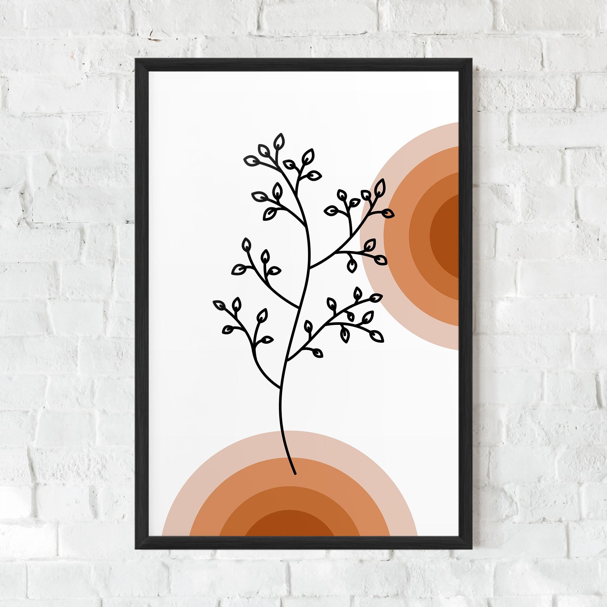 Poster Înrămat Plant Orange Circle mockup 0