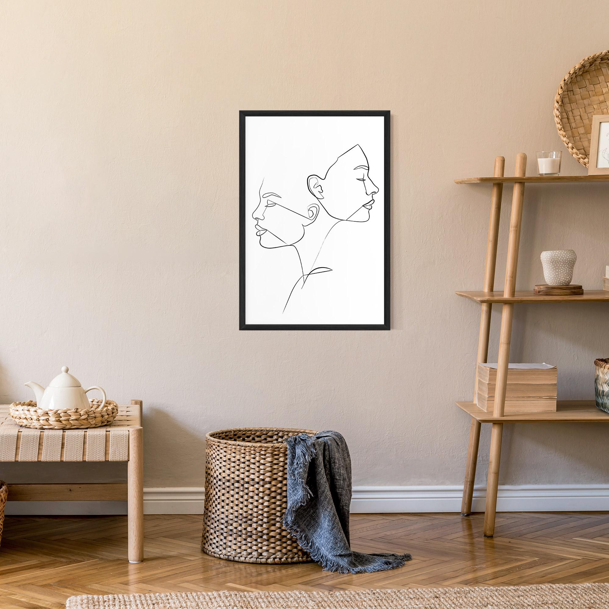 Poster Înrămat Female Black Line mockup 9