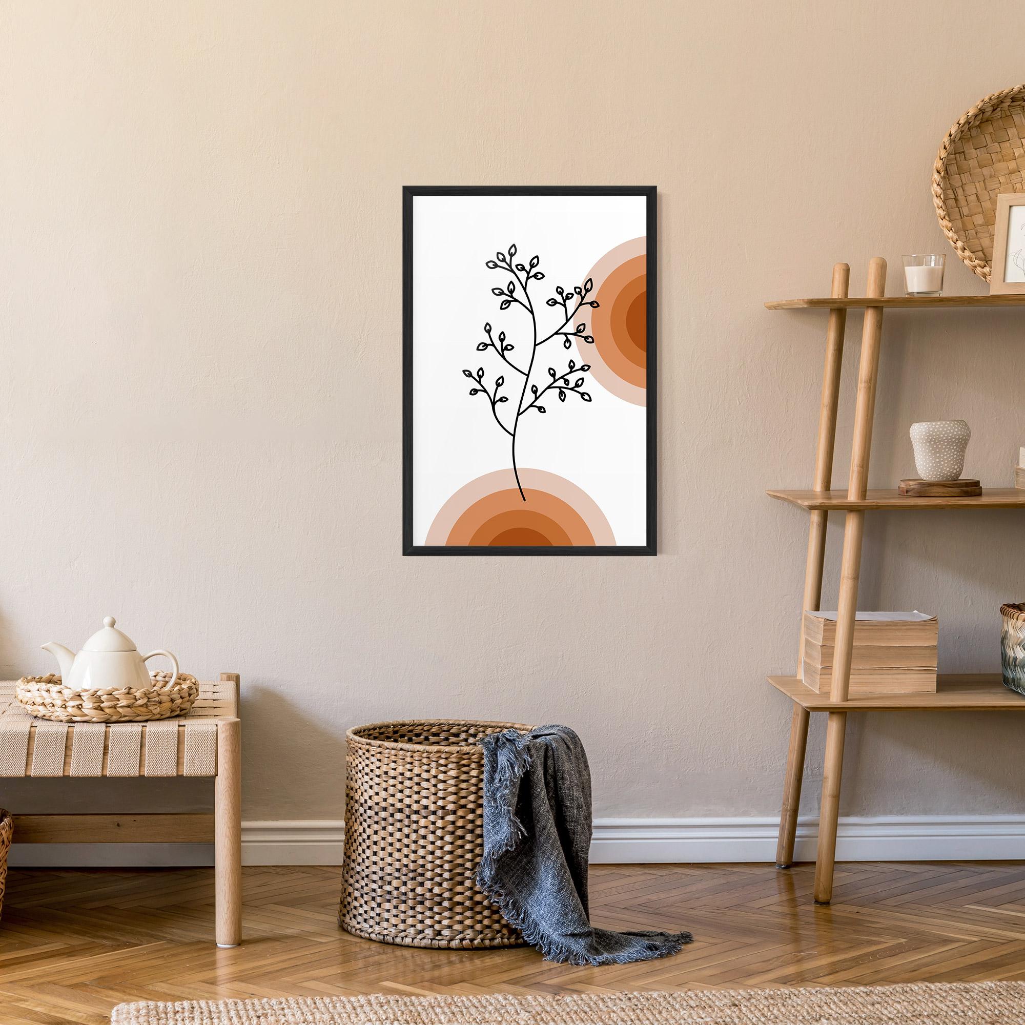 Poster Înrămat Plant Orange Circle mockup 9